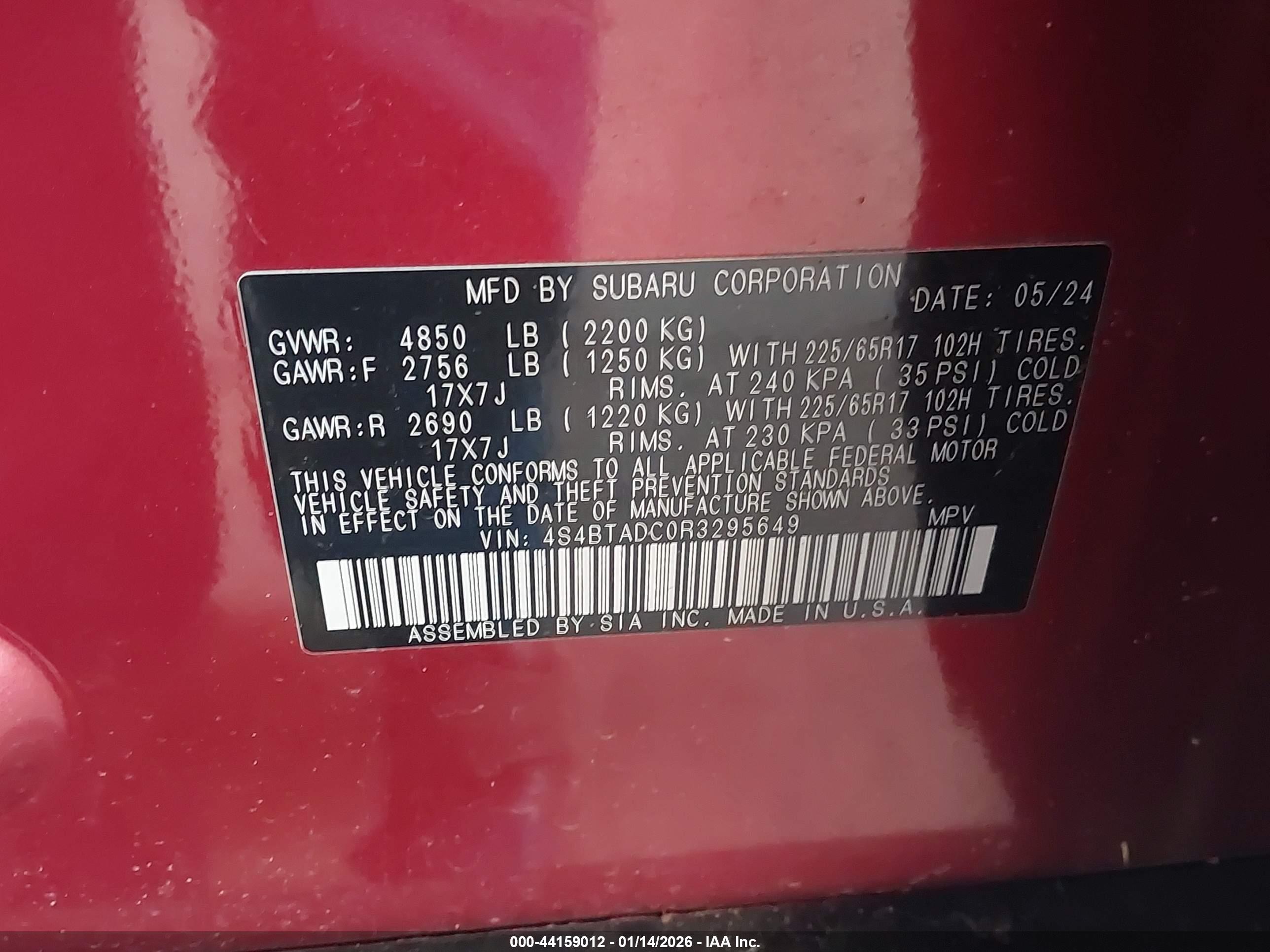 SUBARU OUTBACK image 9