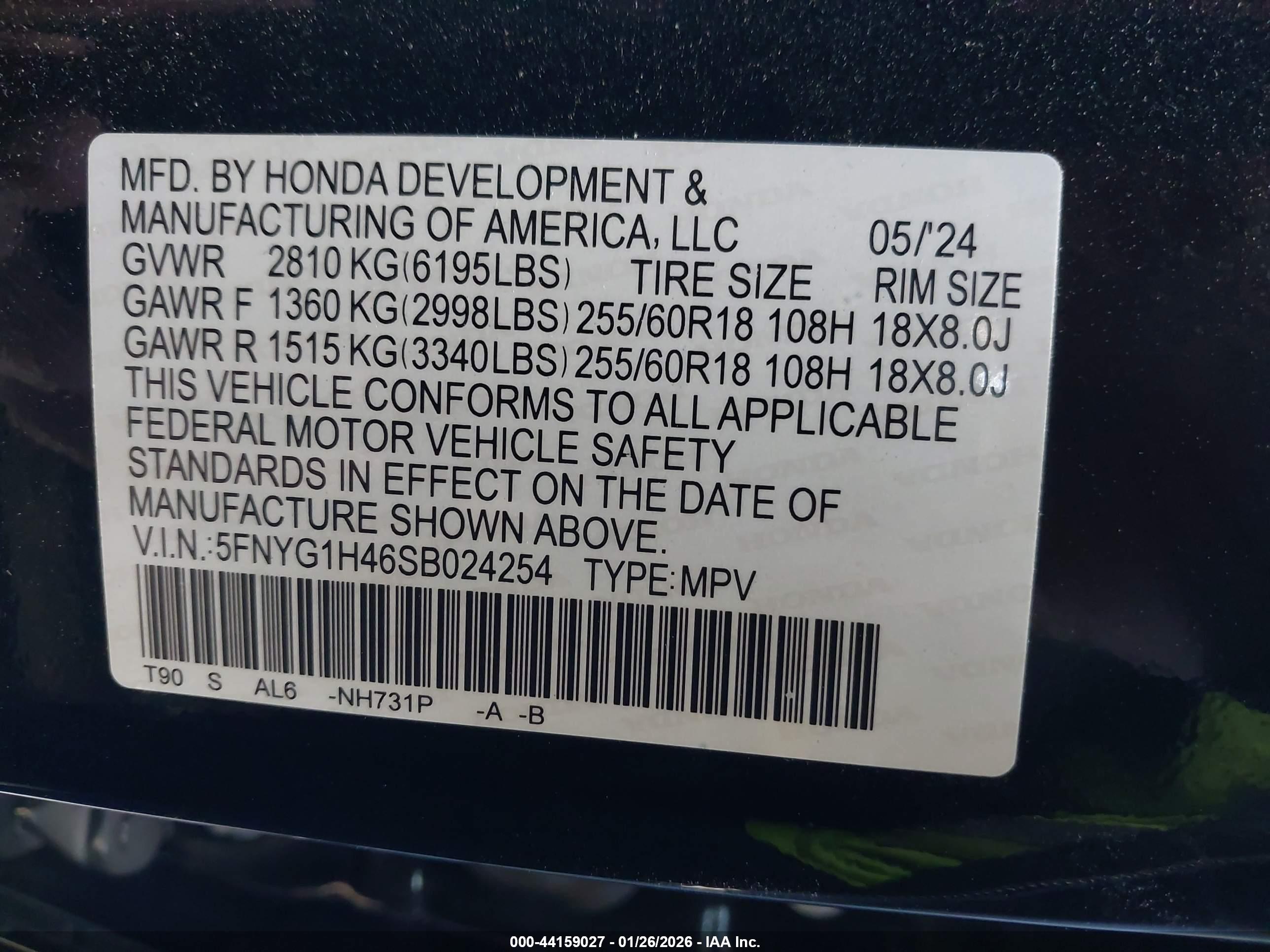 HONDA PILOT image 9