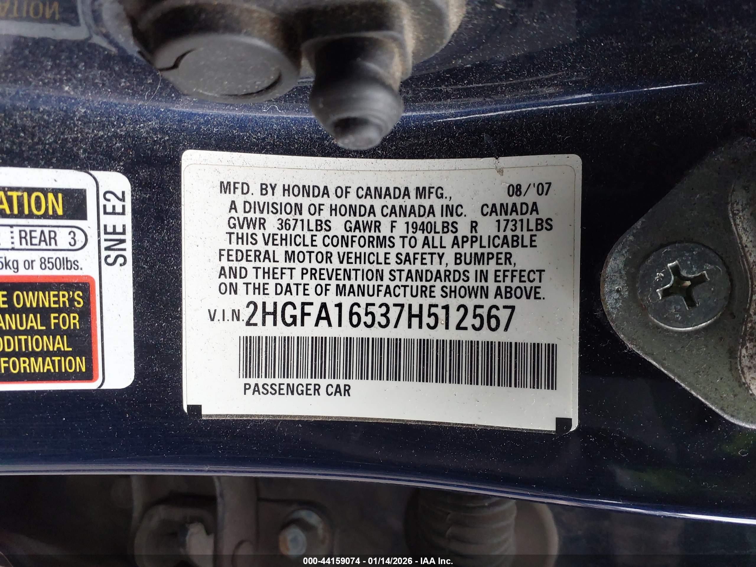 HONDA CIVIC image 9