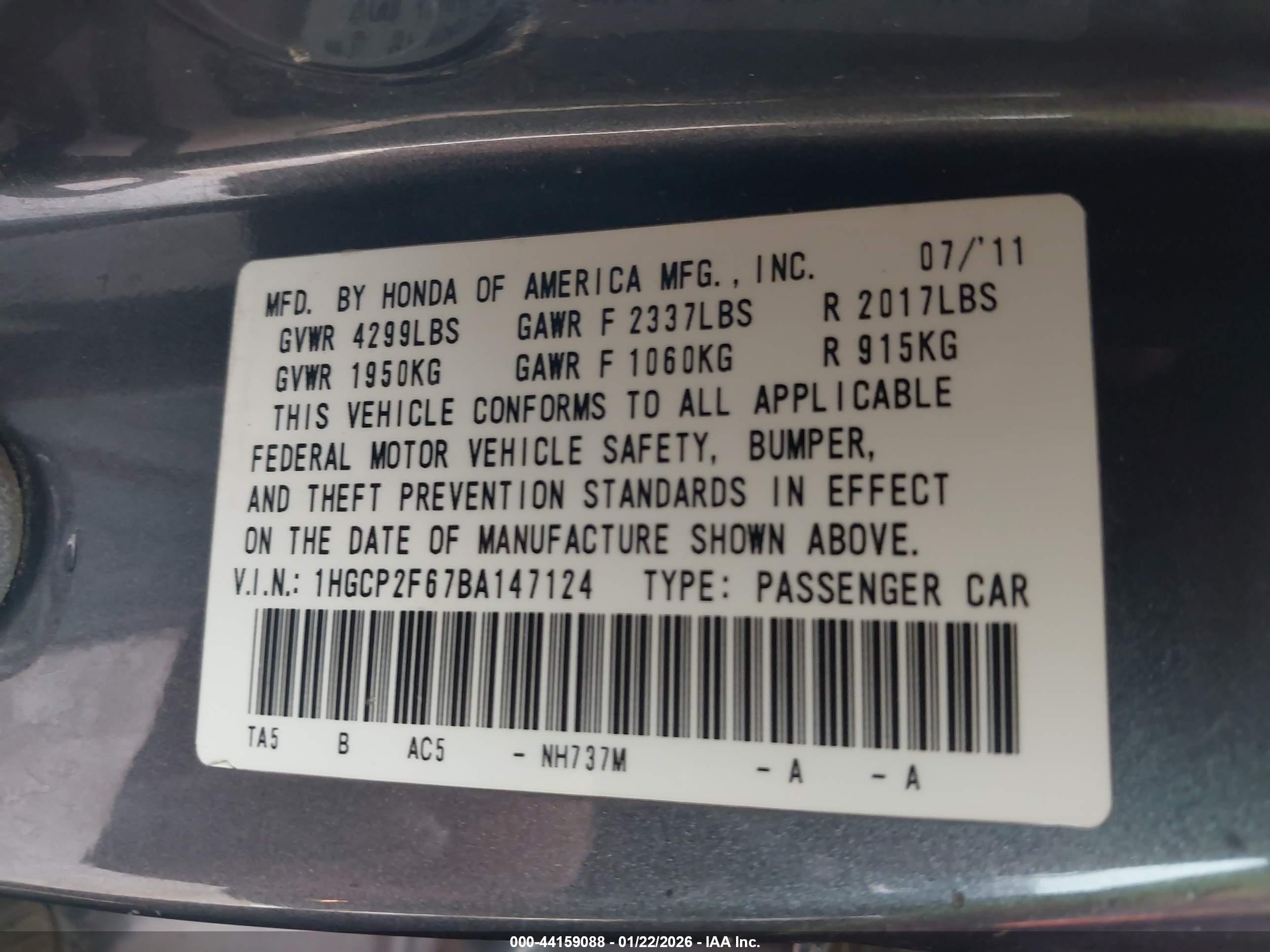 HONDA ACCORD image 9