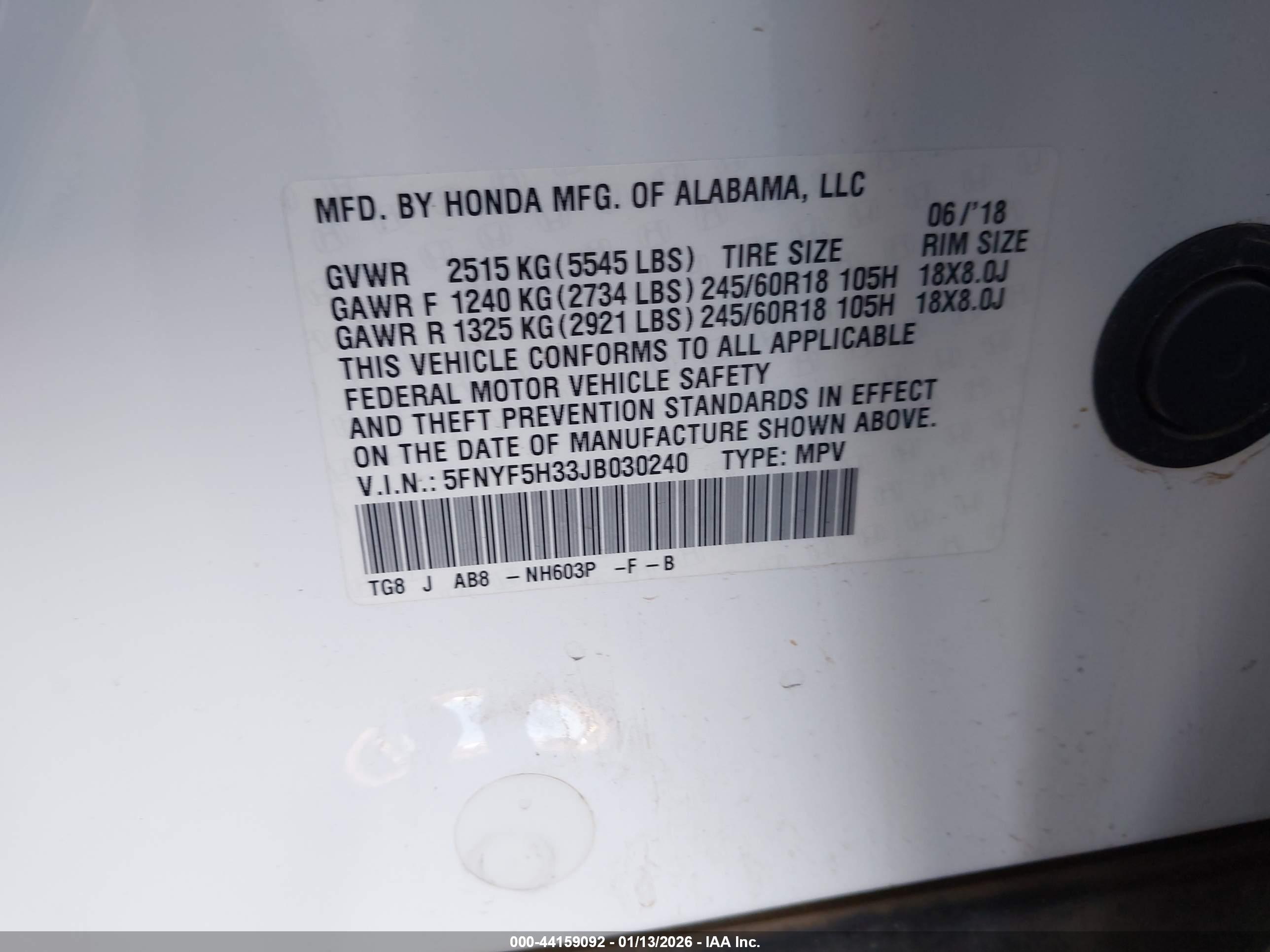 HONDA PILOT image 9