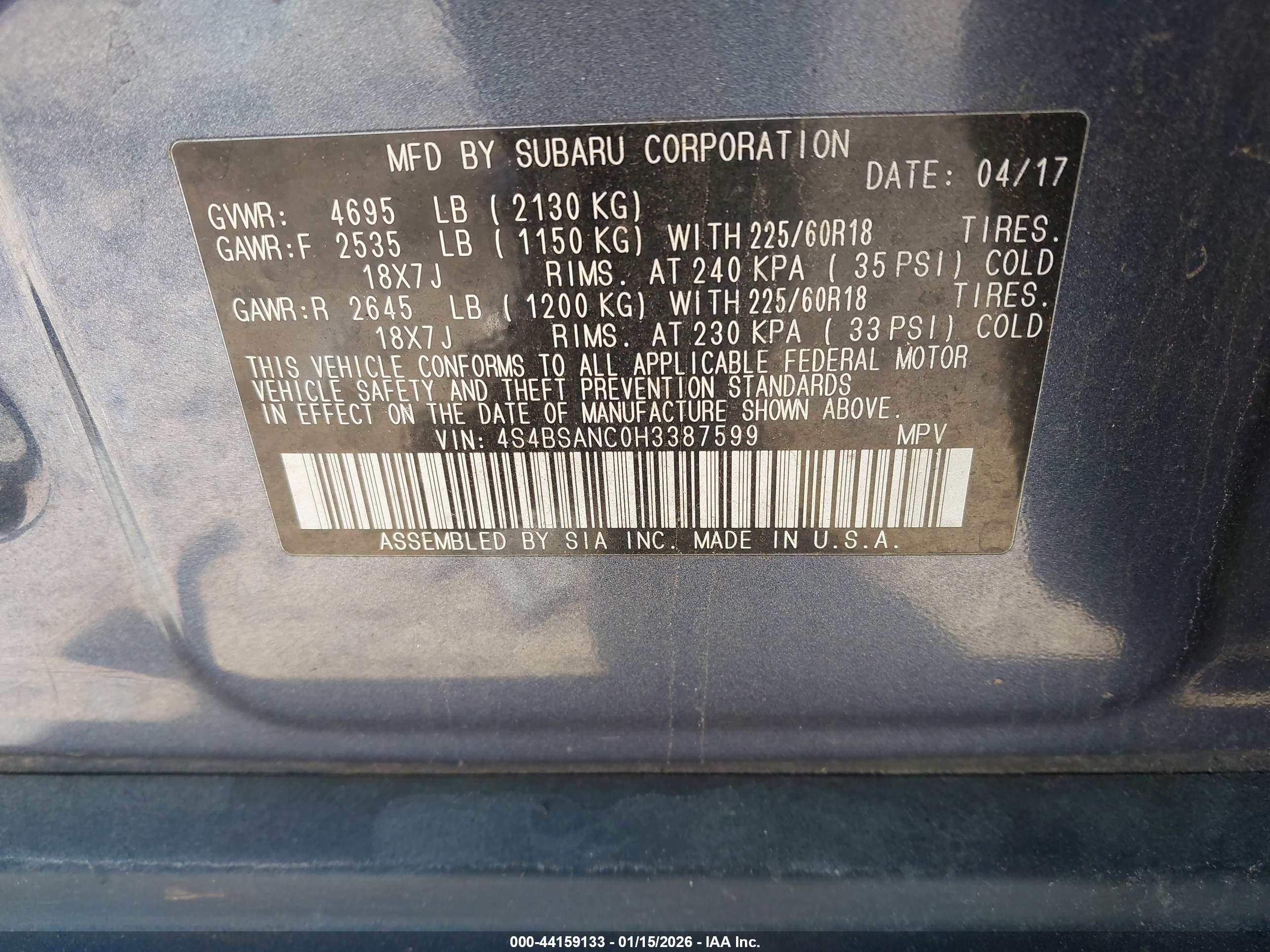 SUBARU OUTBACK image 9