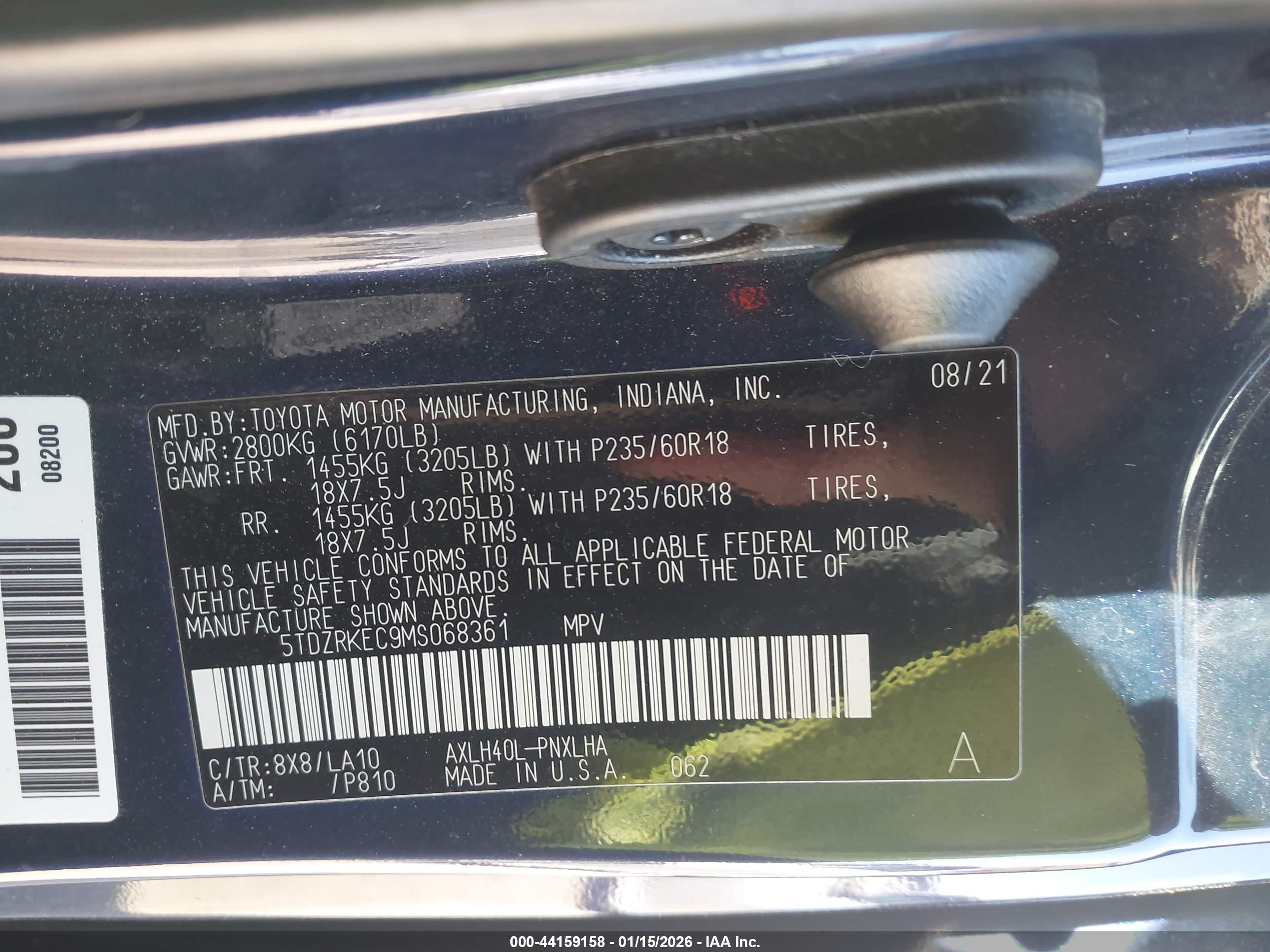 TOYOTA SIENNA image 9