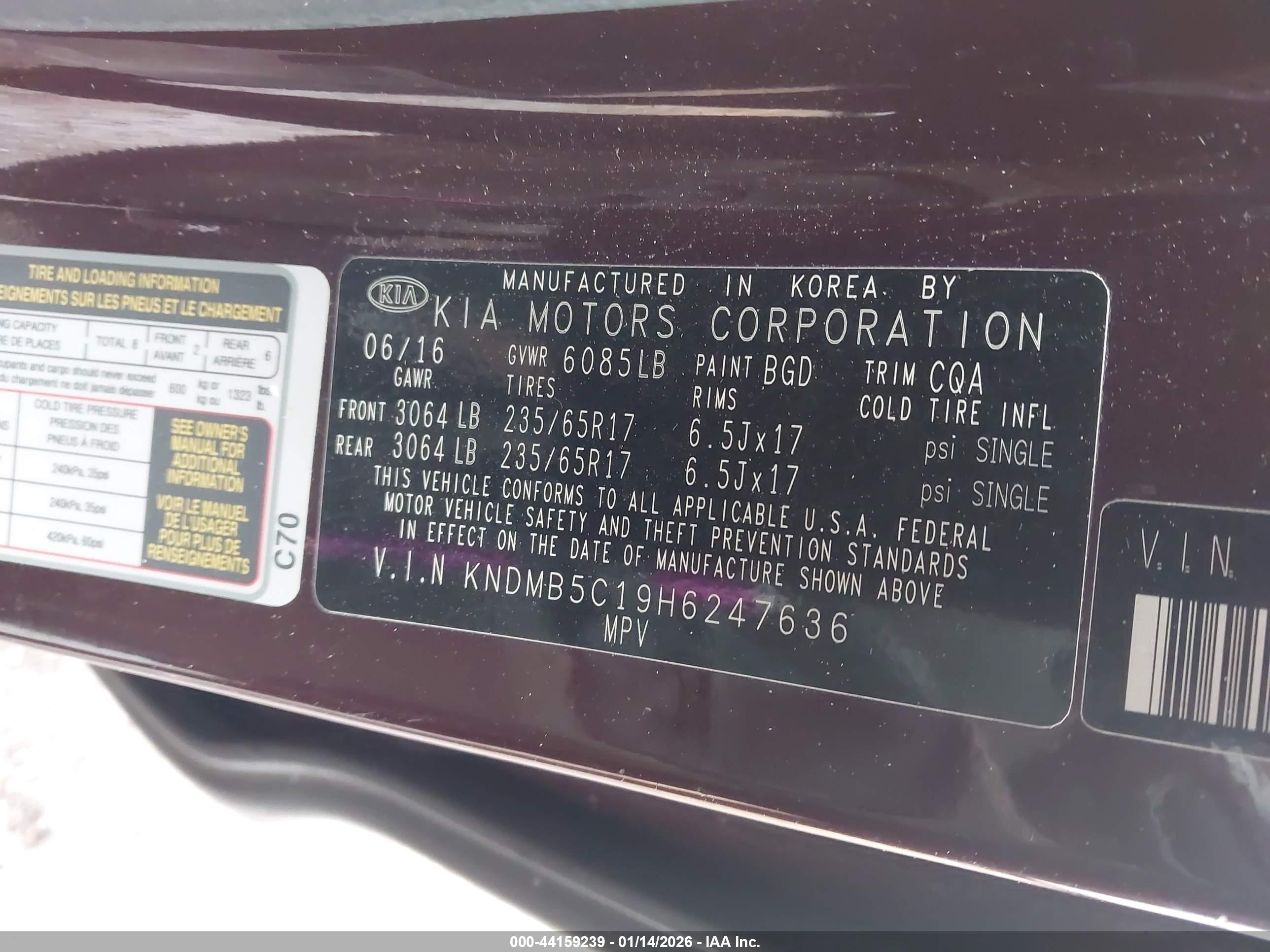 KIA SEDONA image 9