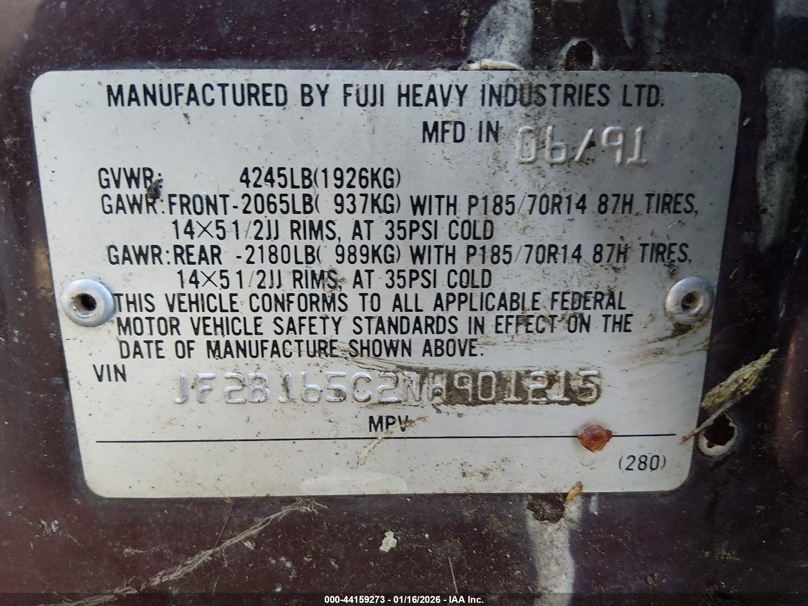 SUBARU LEGACY image 9