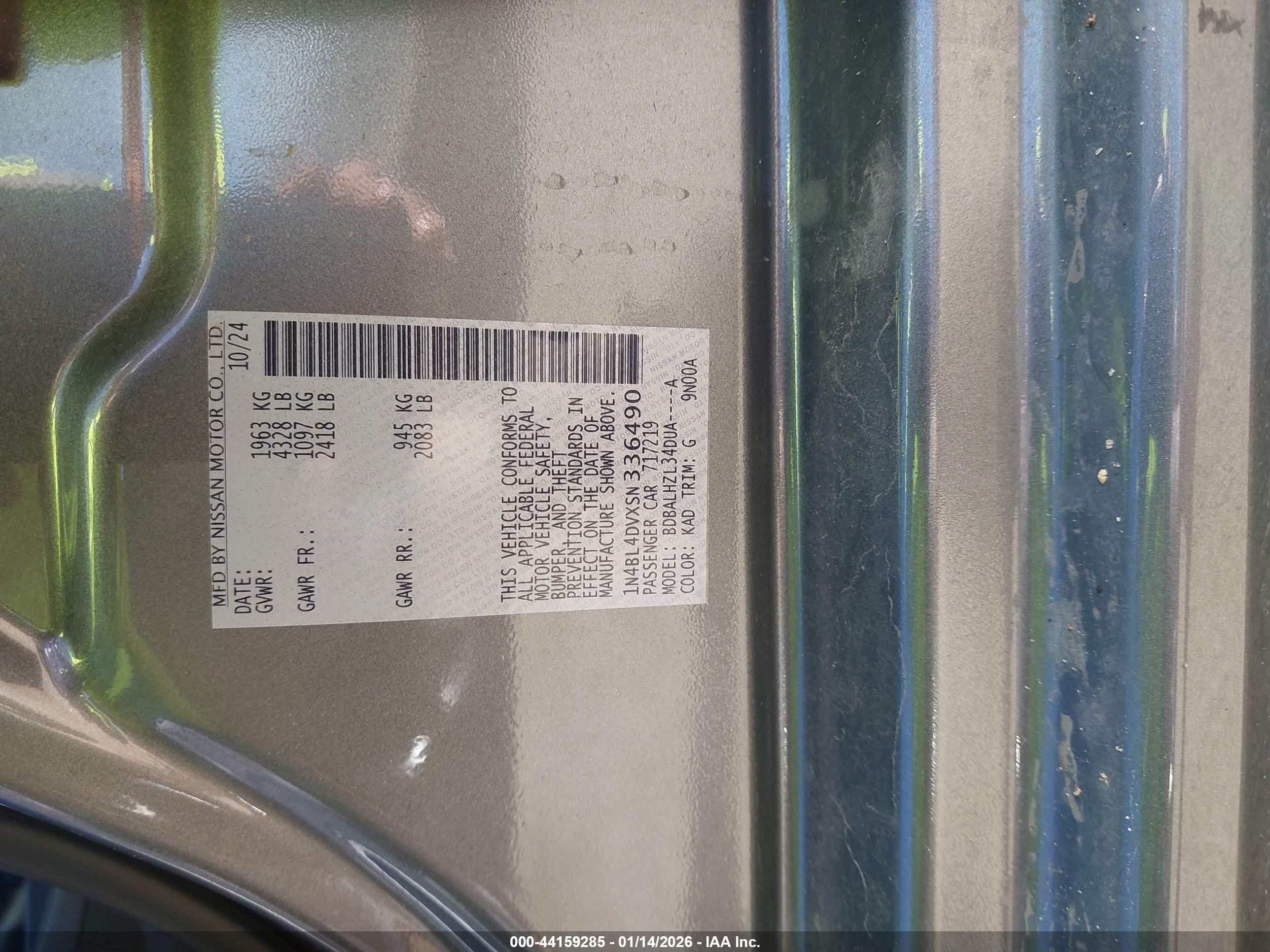 NISSAN ALTIMA image 9