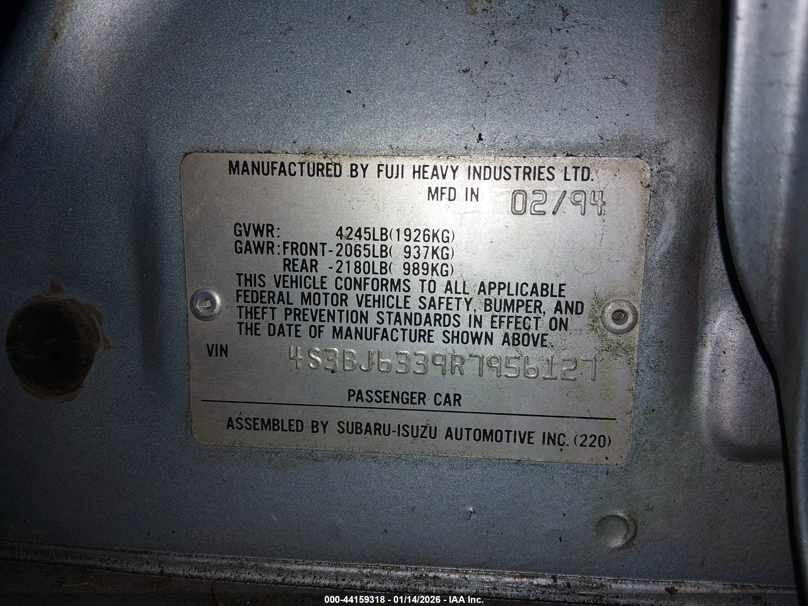 SUBARU LEGACY image 9