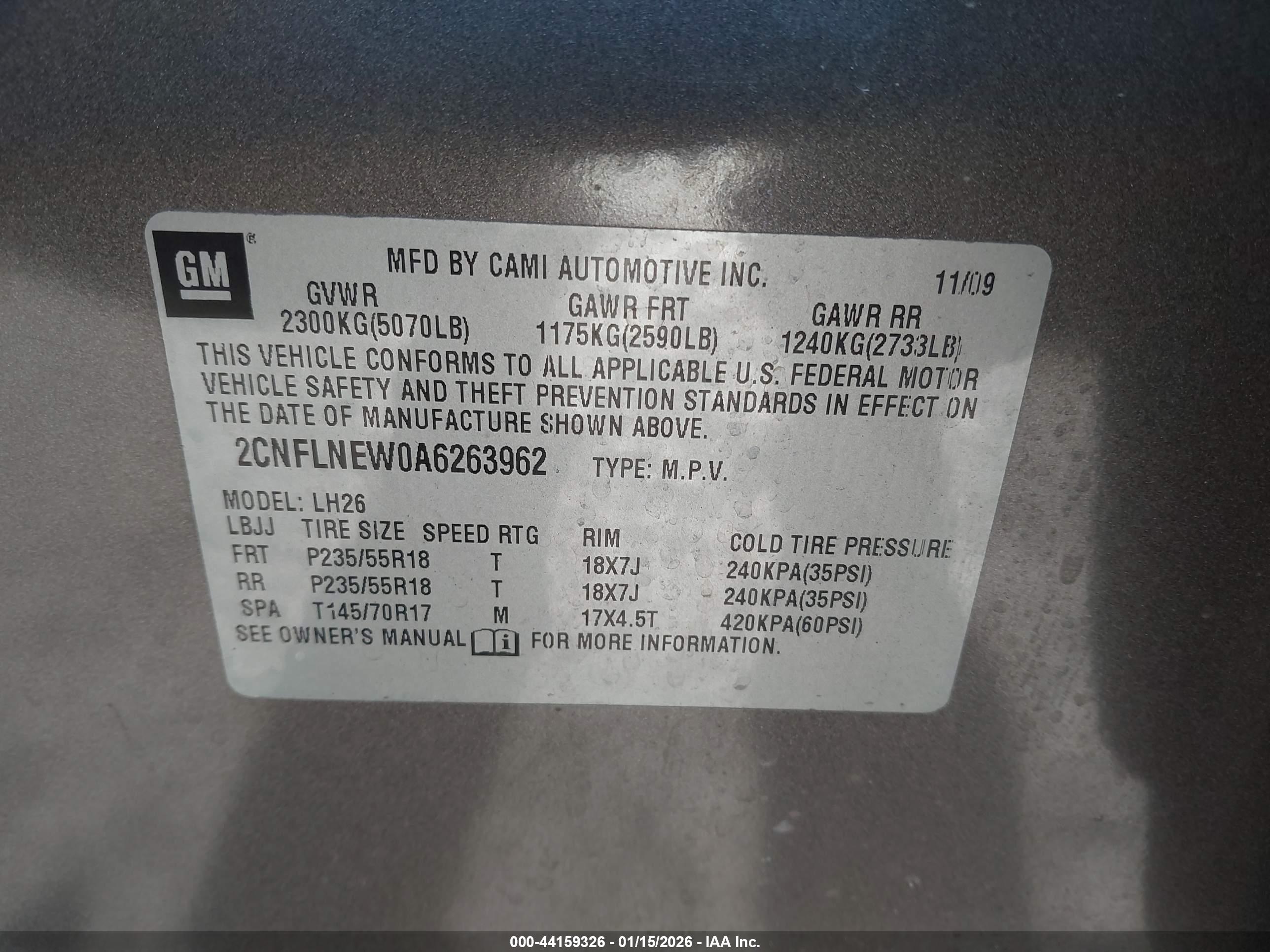 CHEVROLET EQUINOX image 9
