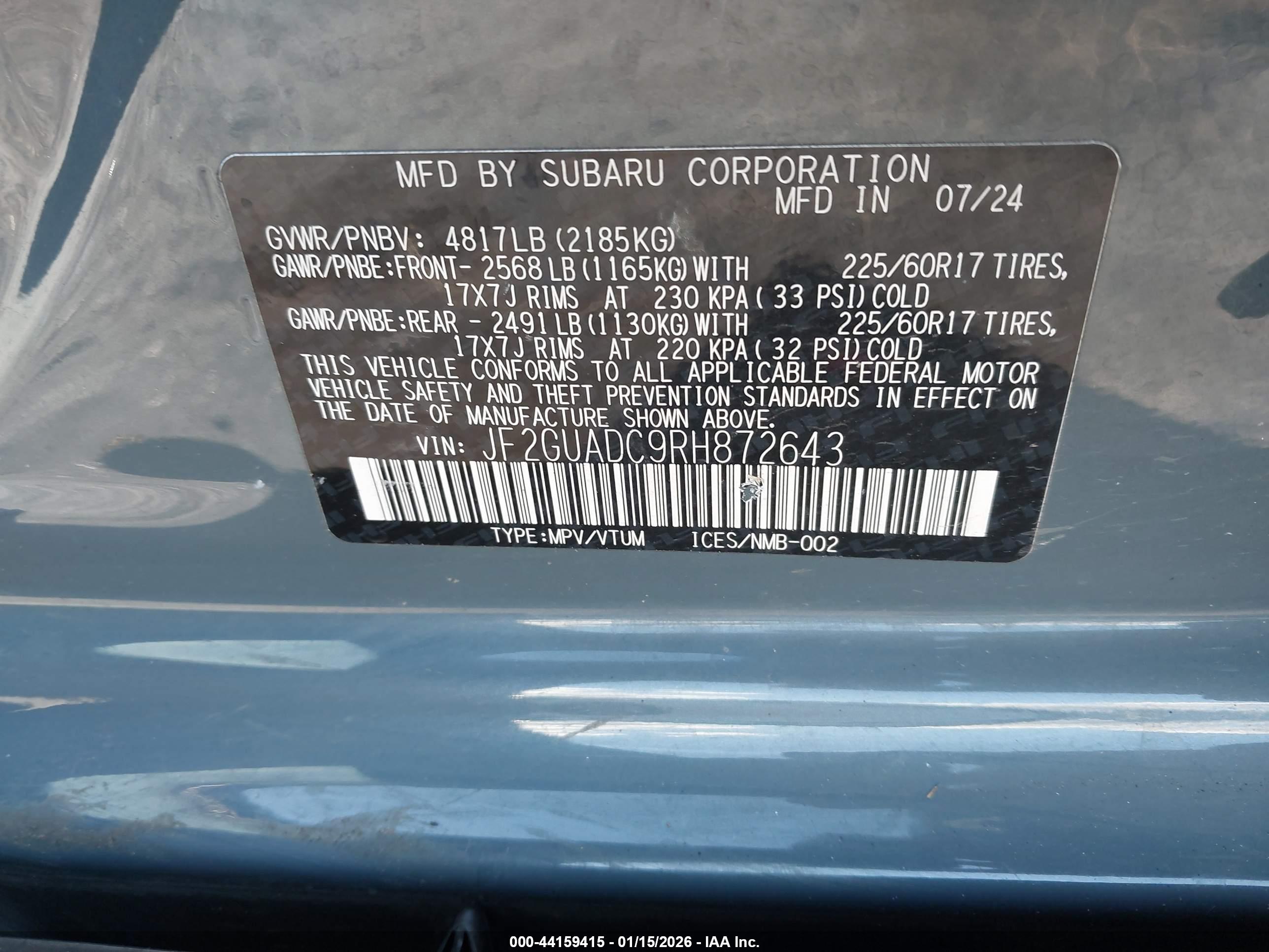 SUBARU CROSSTREK image 9