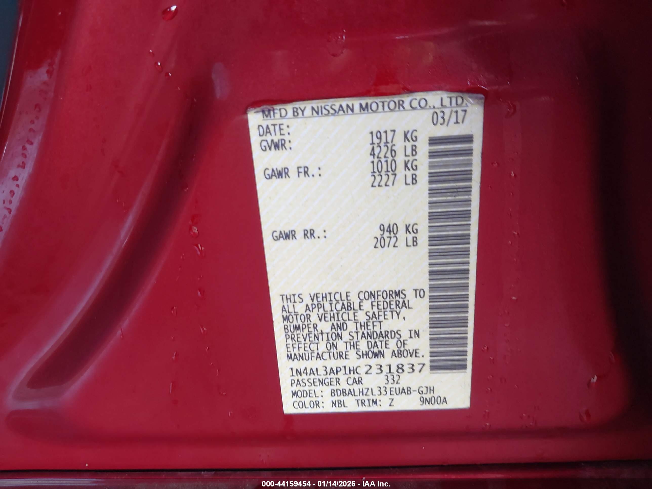 NISSAN ALTIMA image 9