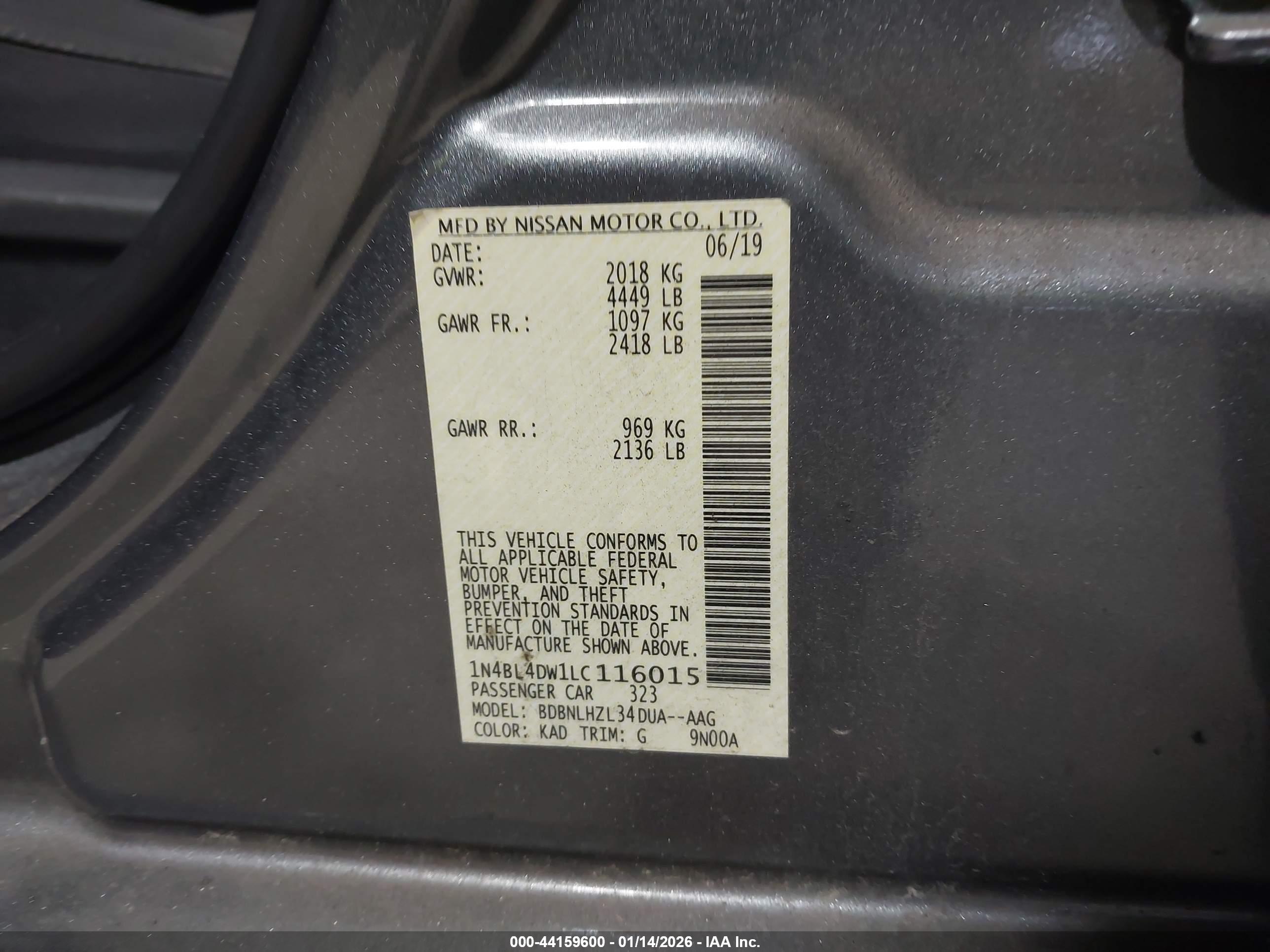NISSAN ALTIMA image 9