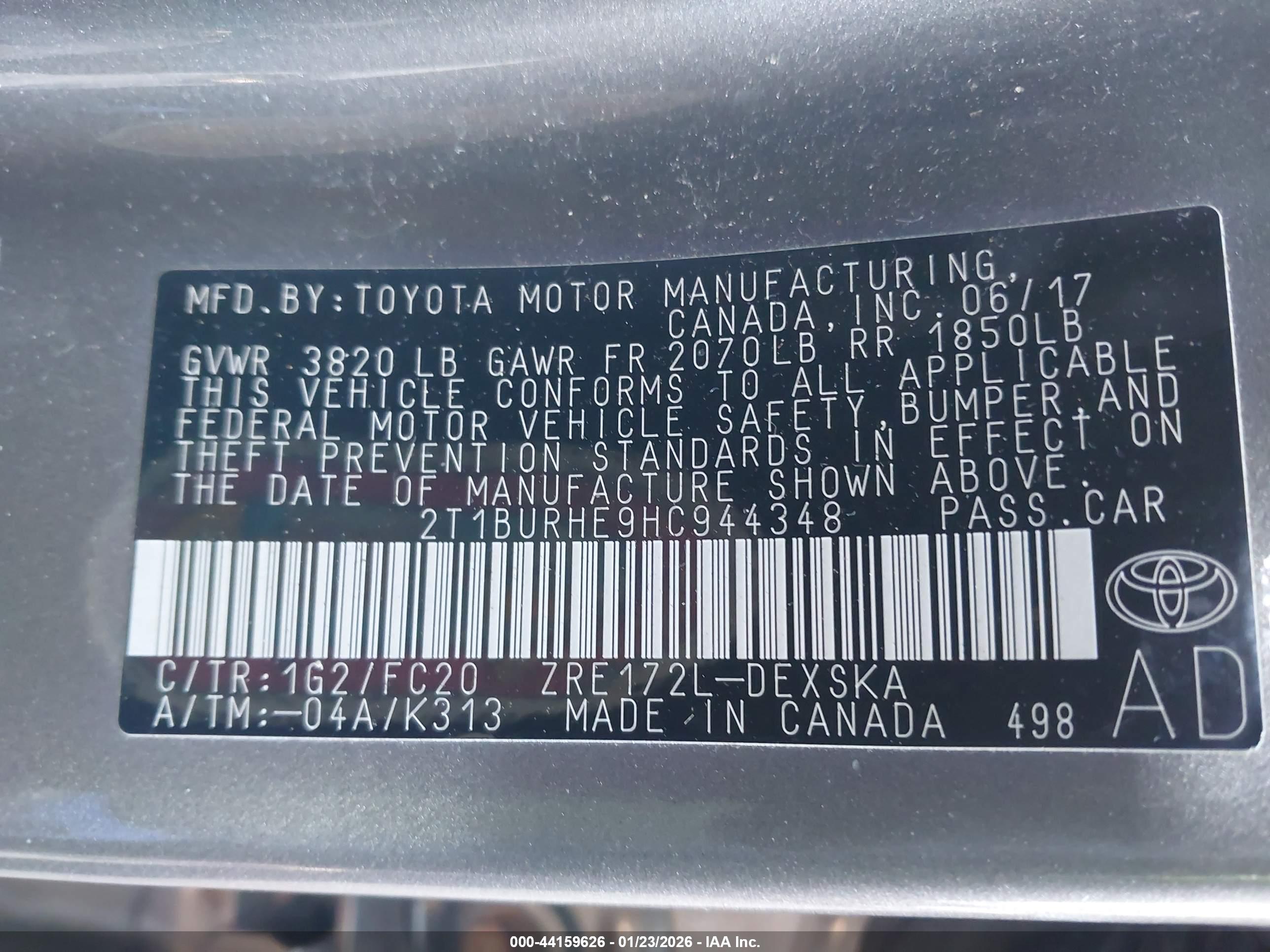 TOYOTA COROLLA image 9