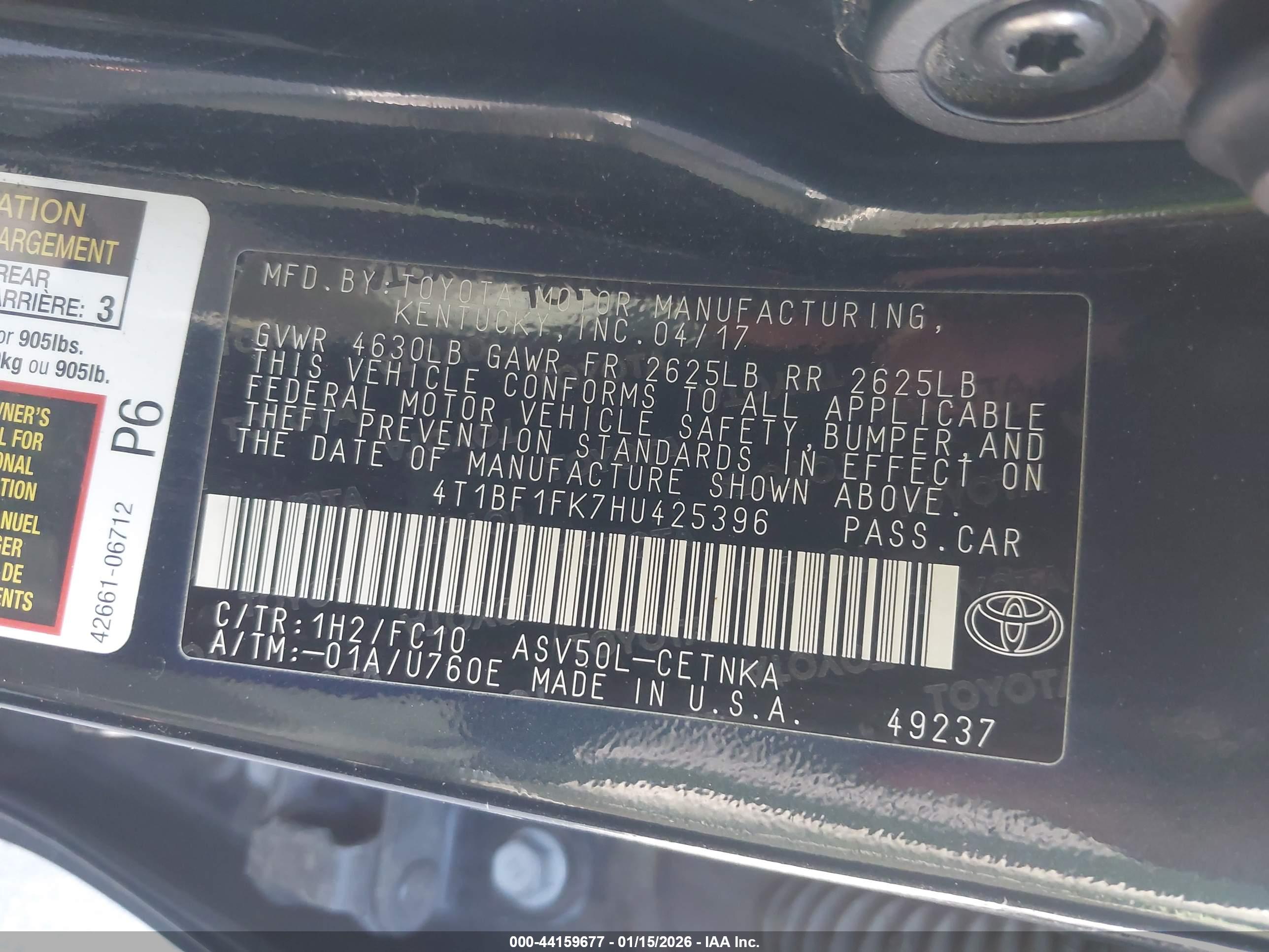 TOYOTA CAMRY image 9