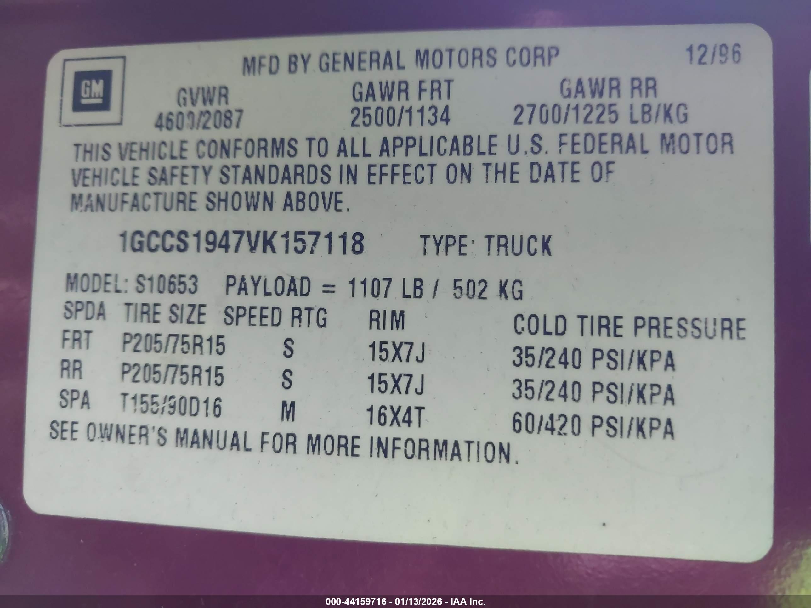 CHEVROLET S-10 image 9