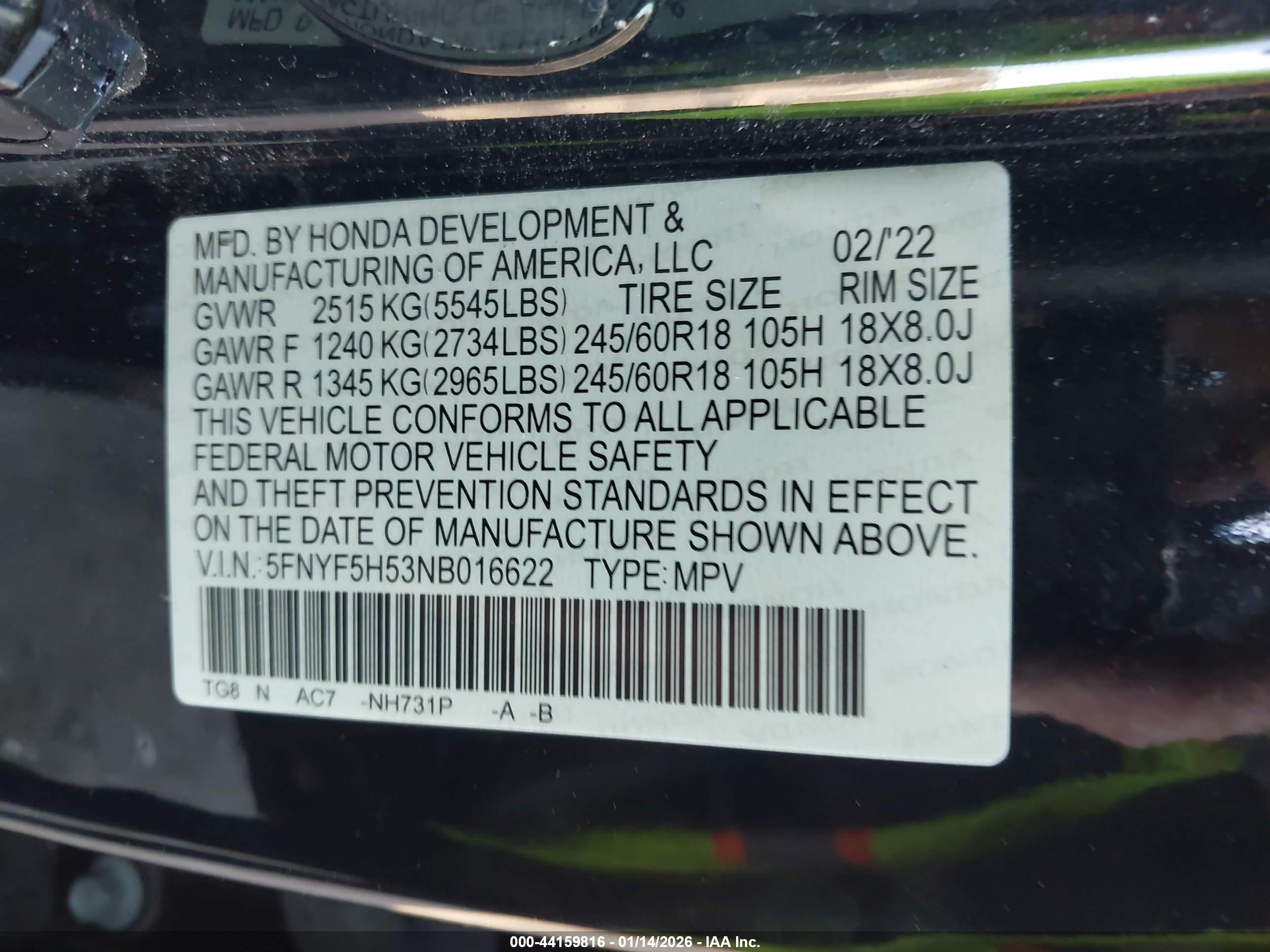 HONDA PILOT image 9