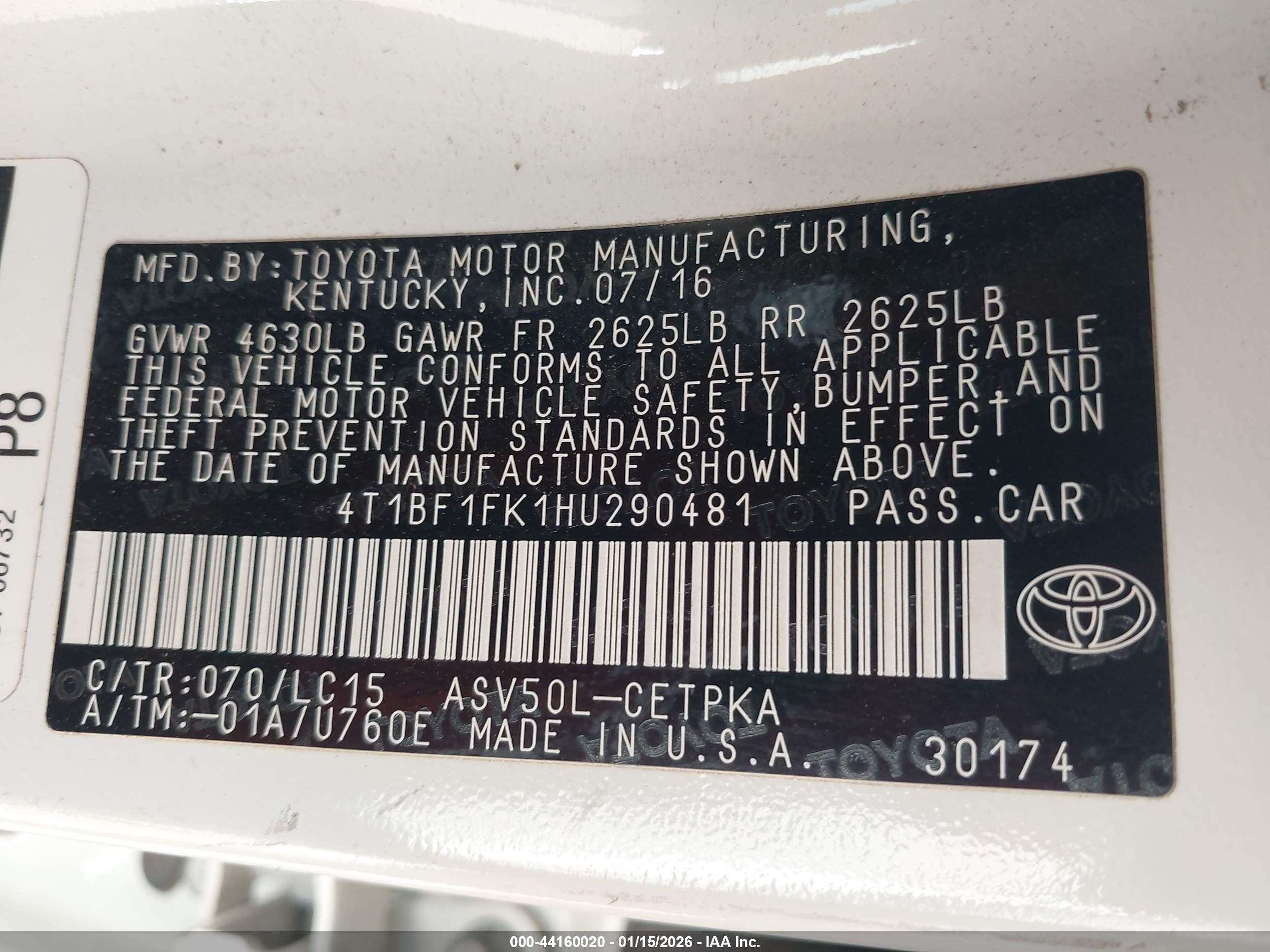TOYOTA CAMRY image 9