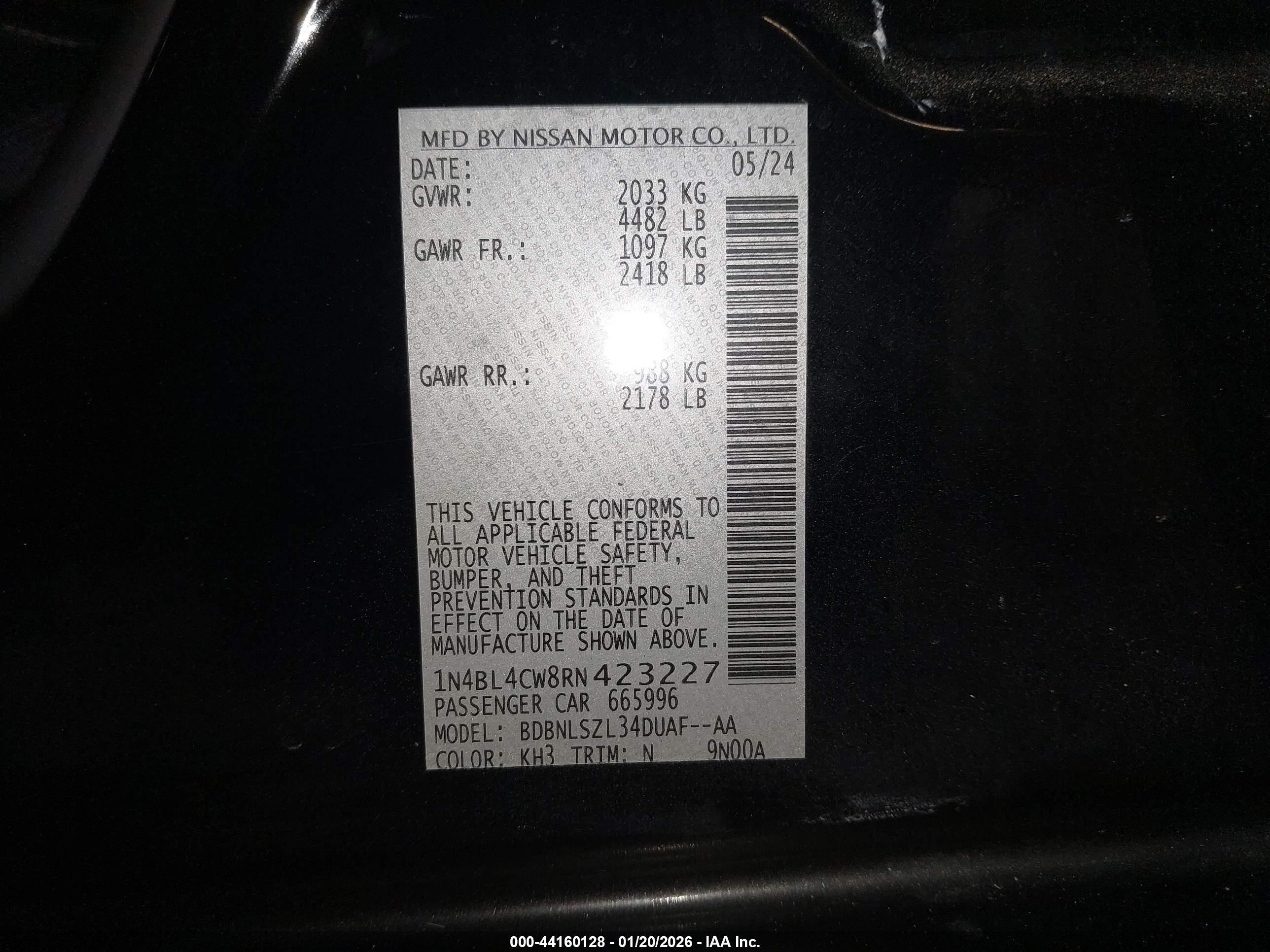 NISSAN ALTIMA image 9