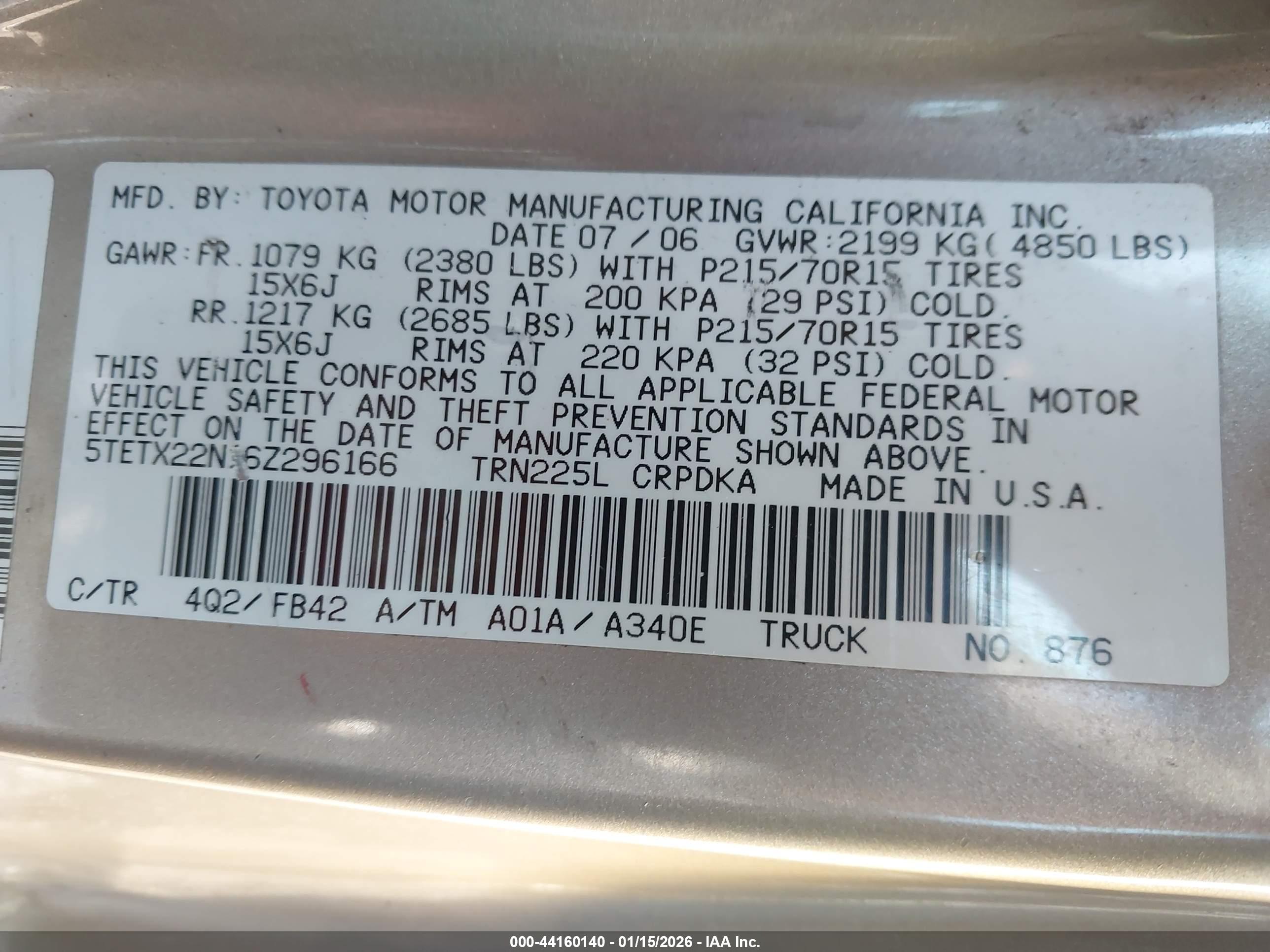 TOYOTA TACOMA image 9