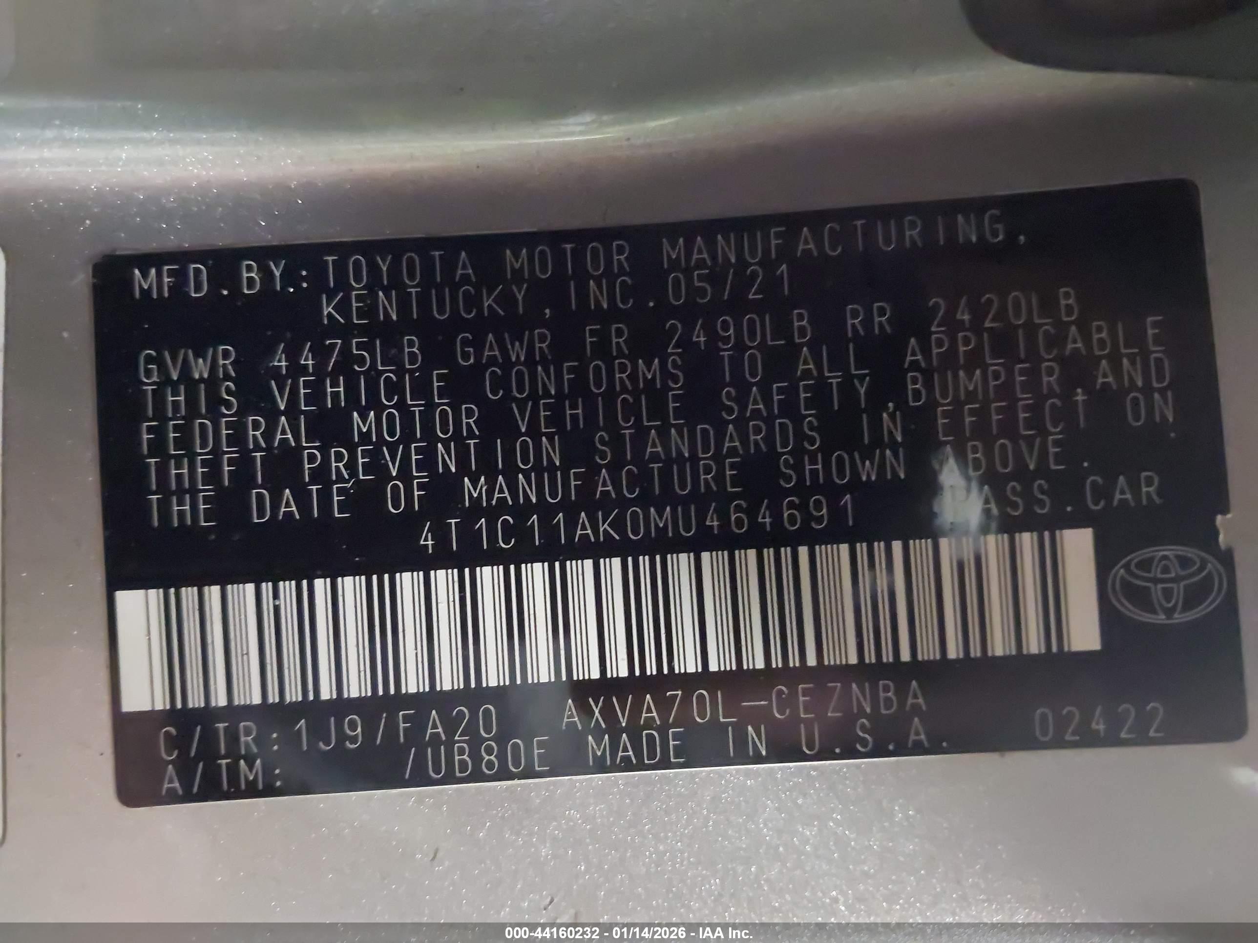 TOYOTA CAMRY image 9