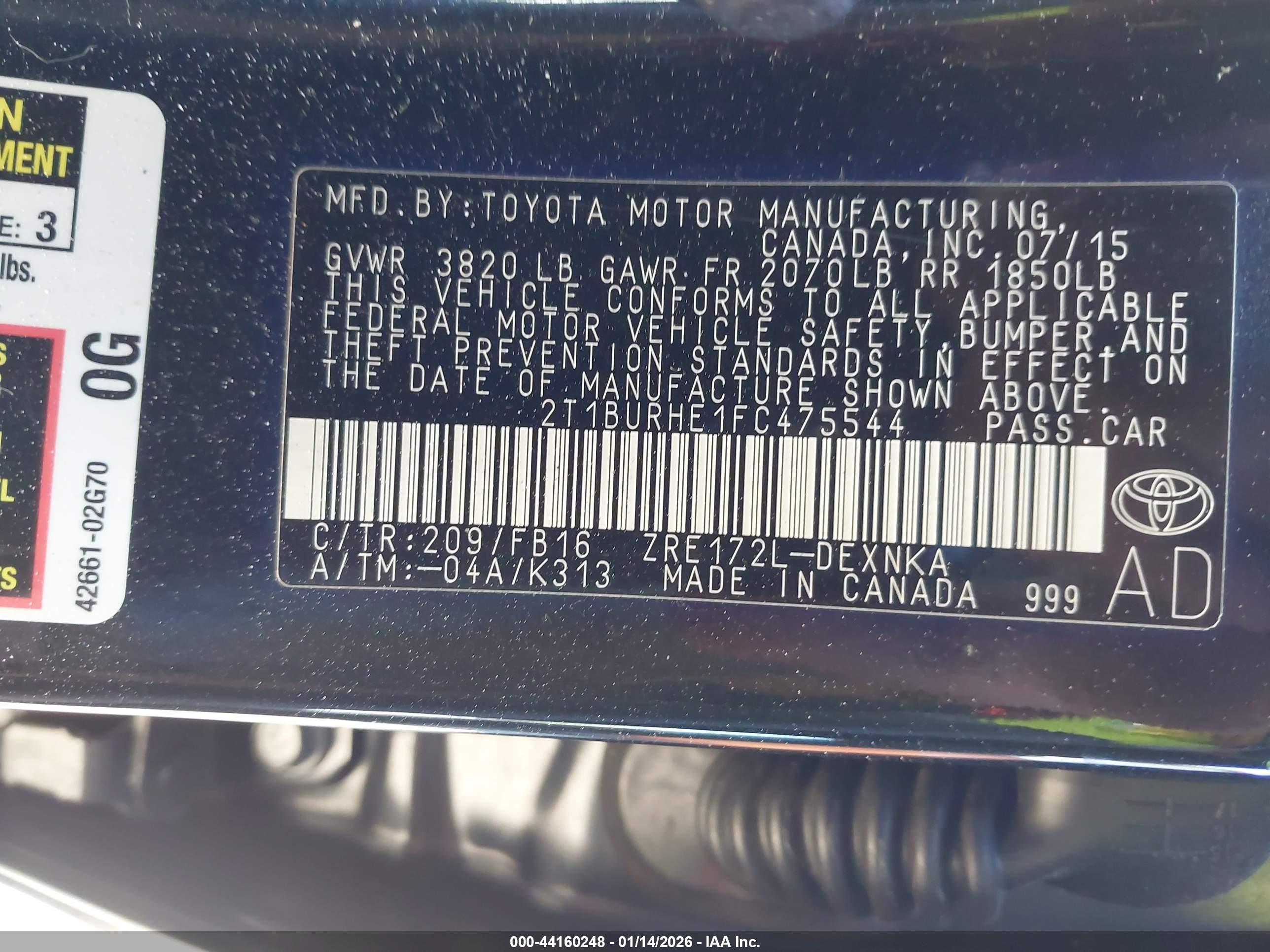 TOYOTA COROLLA image 9