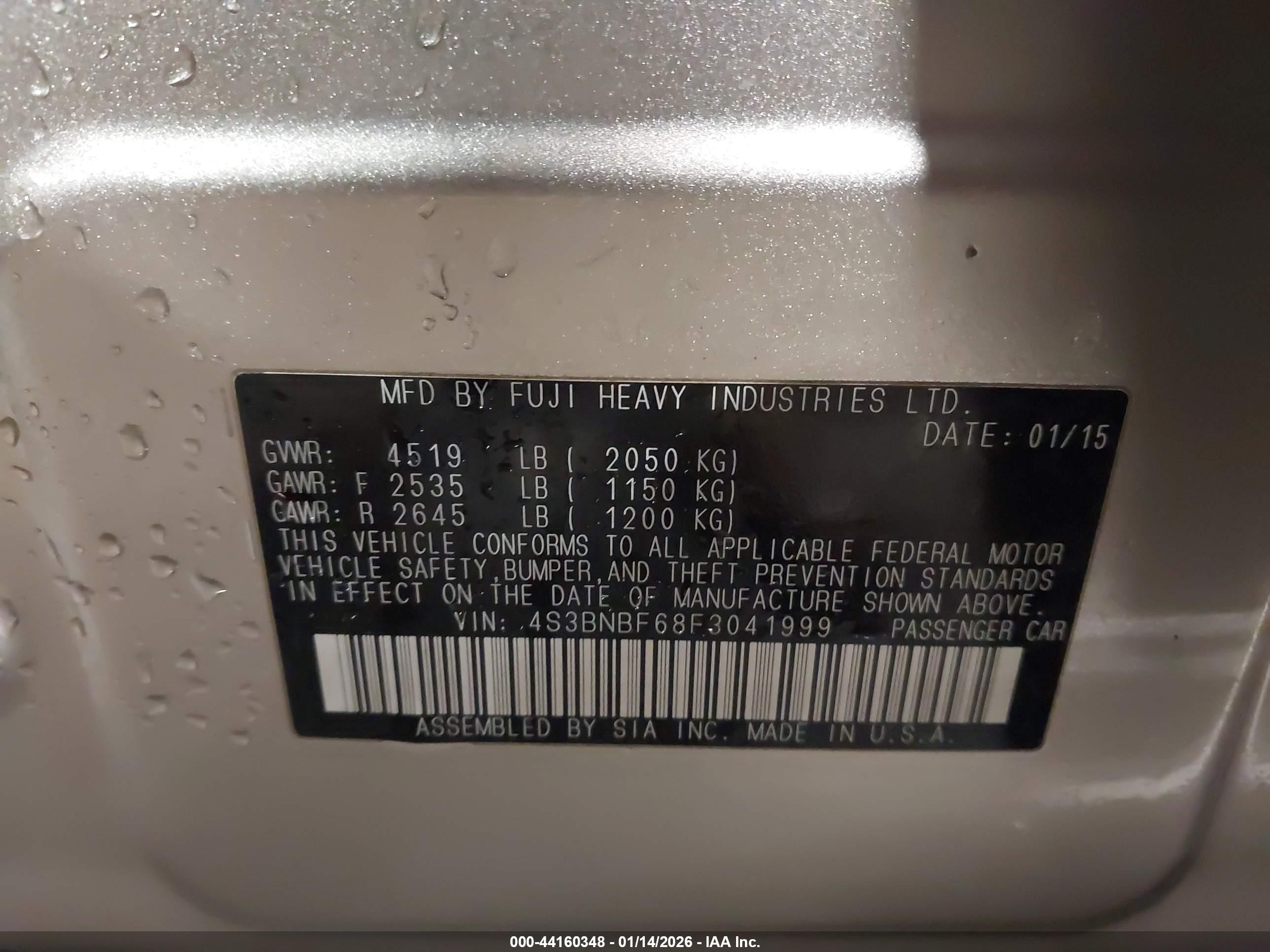 SUBARU LEGACY image 9
