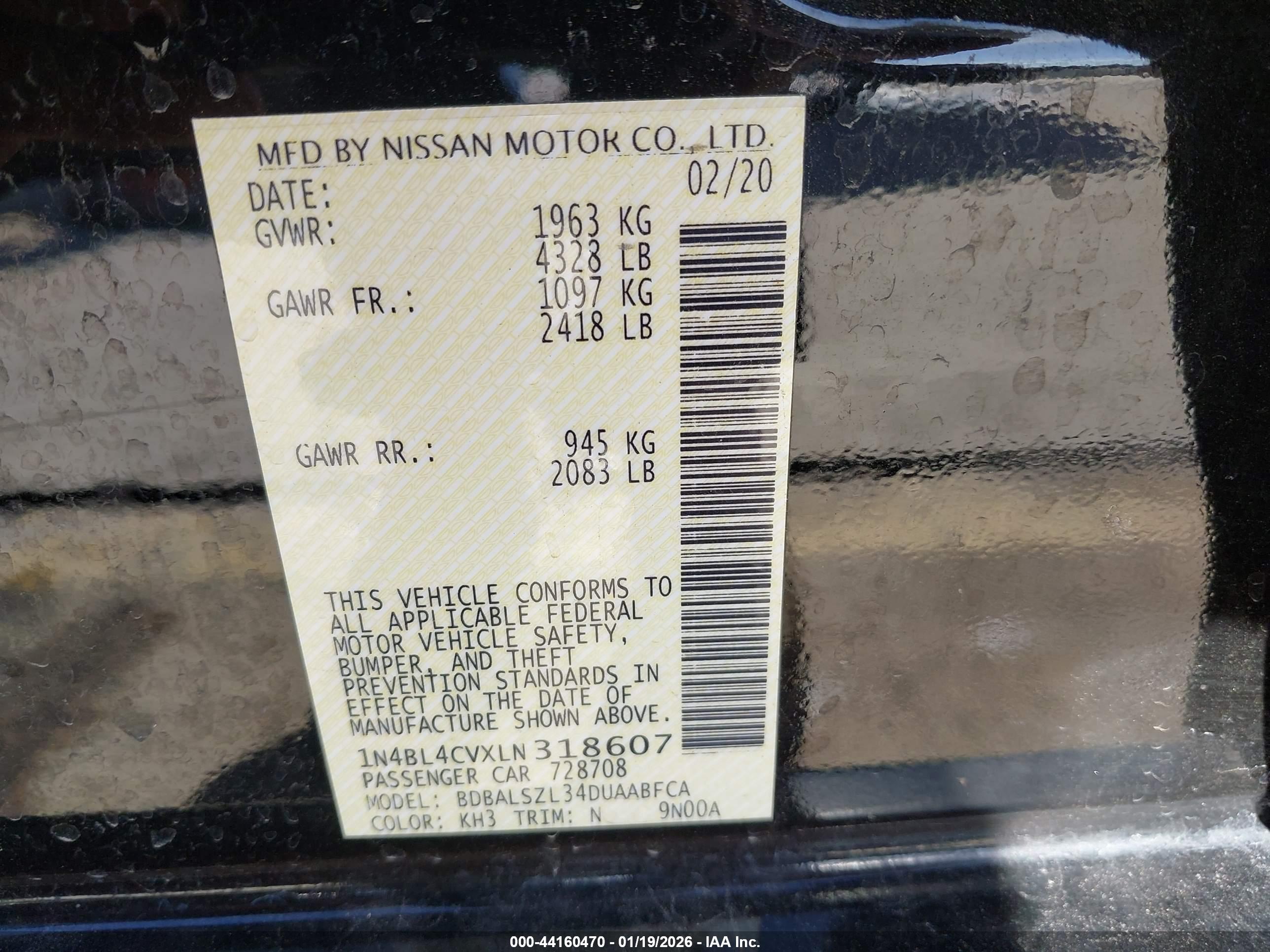 NISSAN ALTIMA image 9
