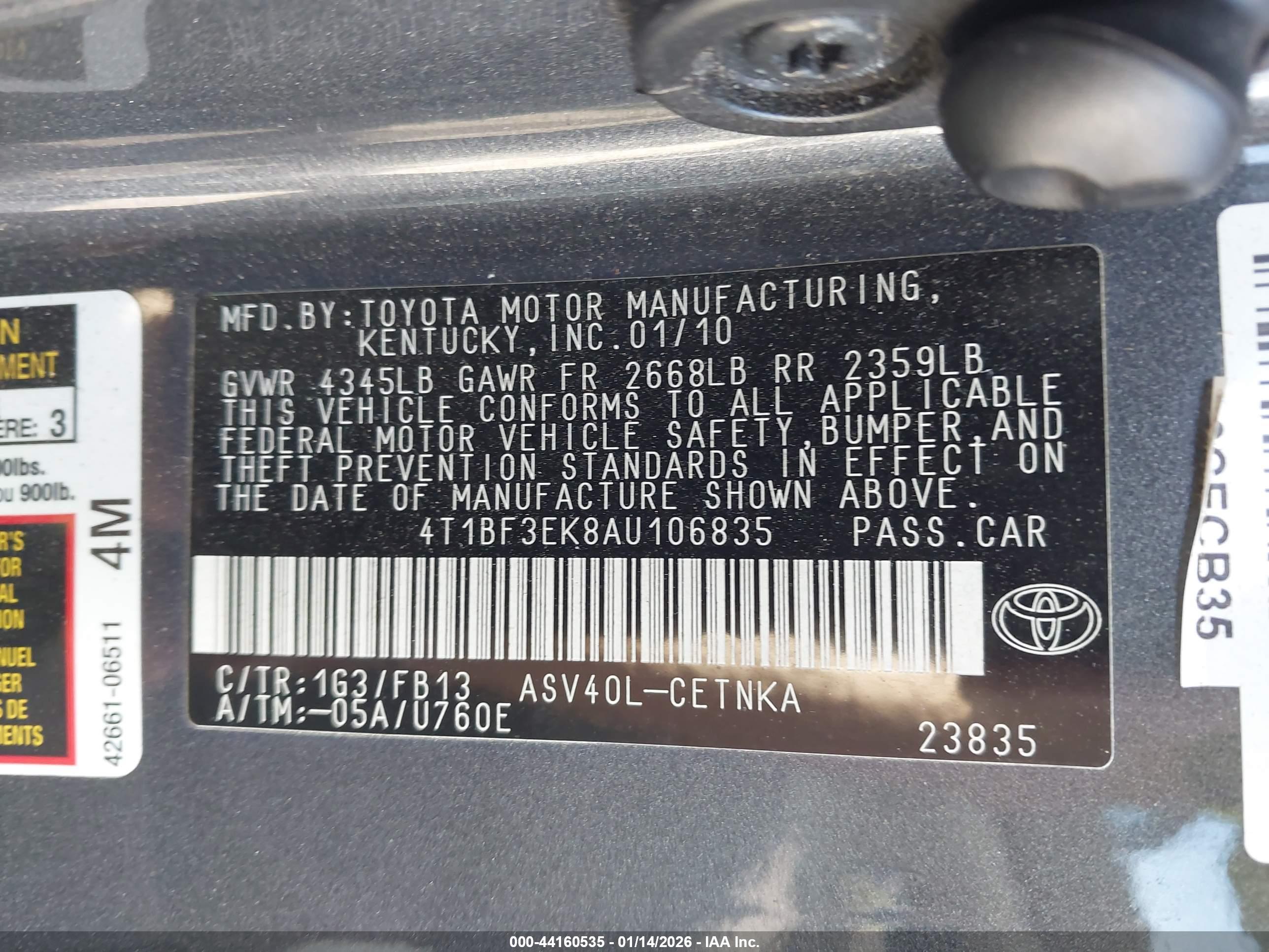 TOYOTA CAMRY image 9