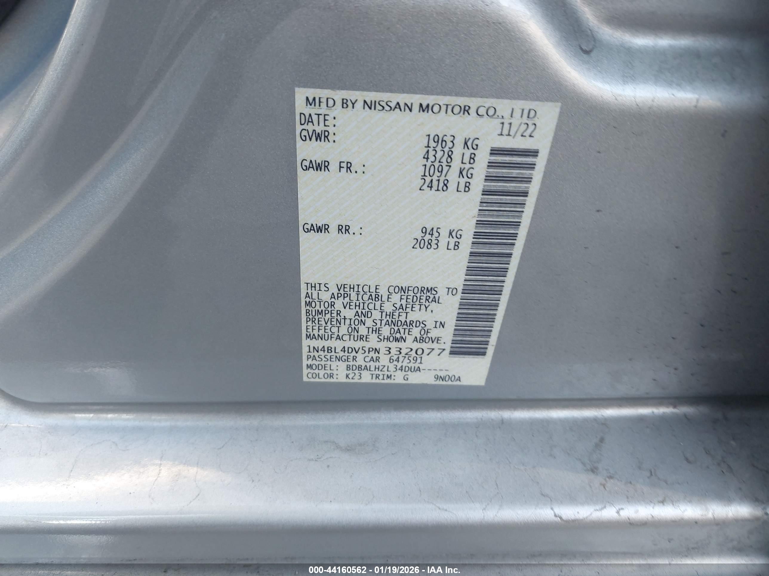NISSAN ALTIMA image 9