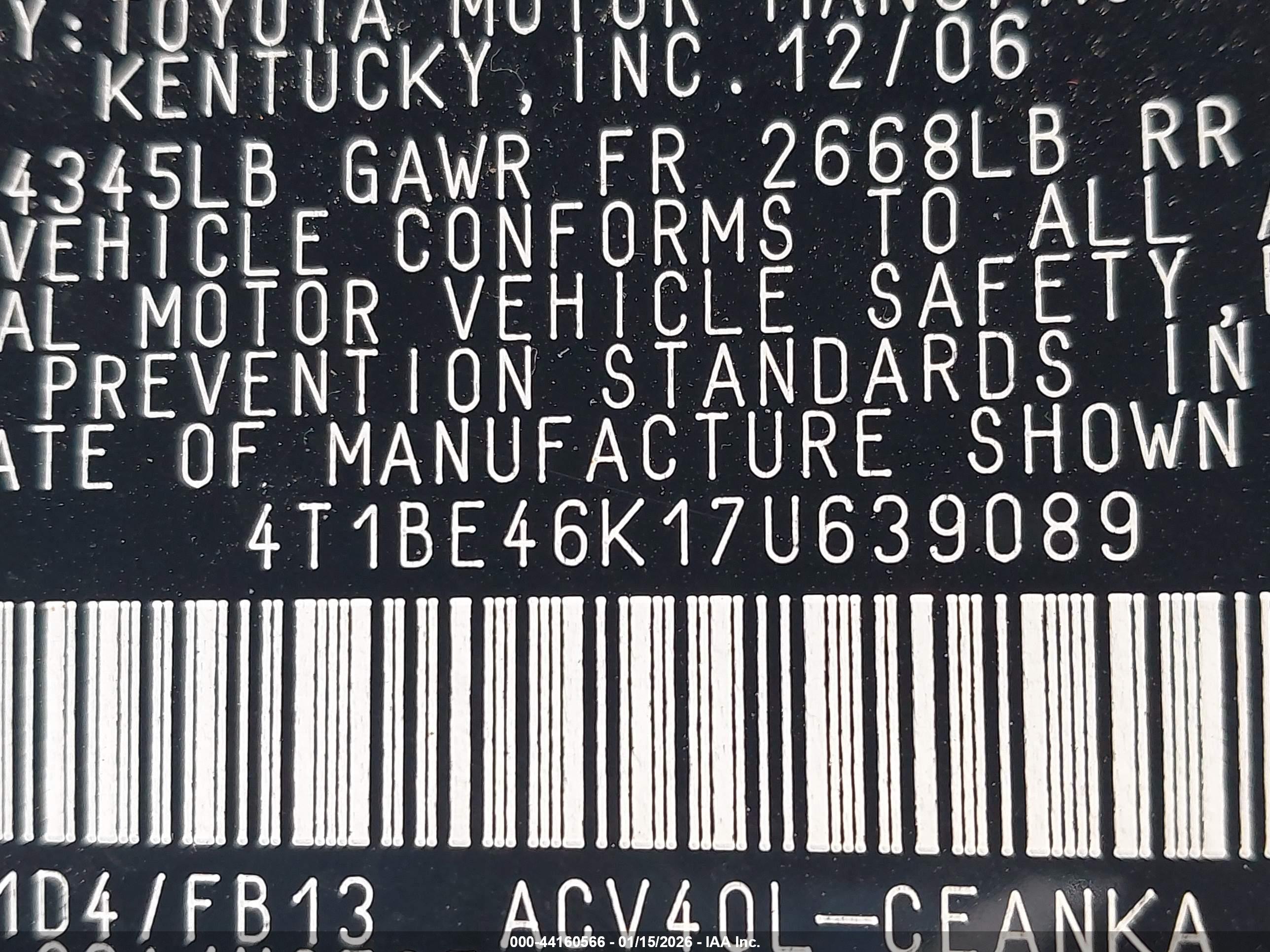 TOYOTA CAMRY image 9