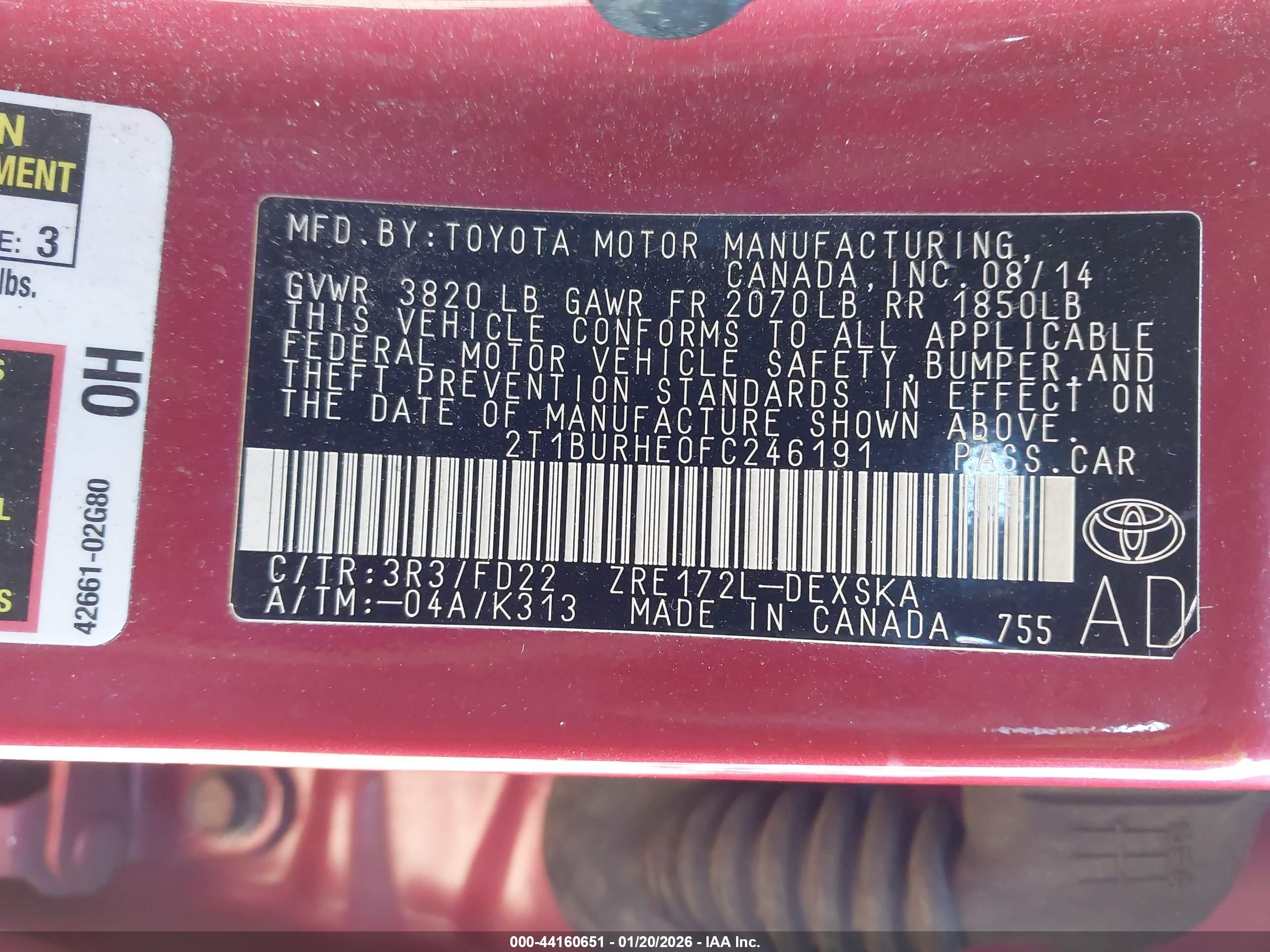 TOYOTA COROLLA image 9