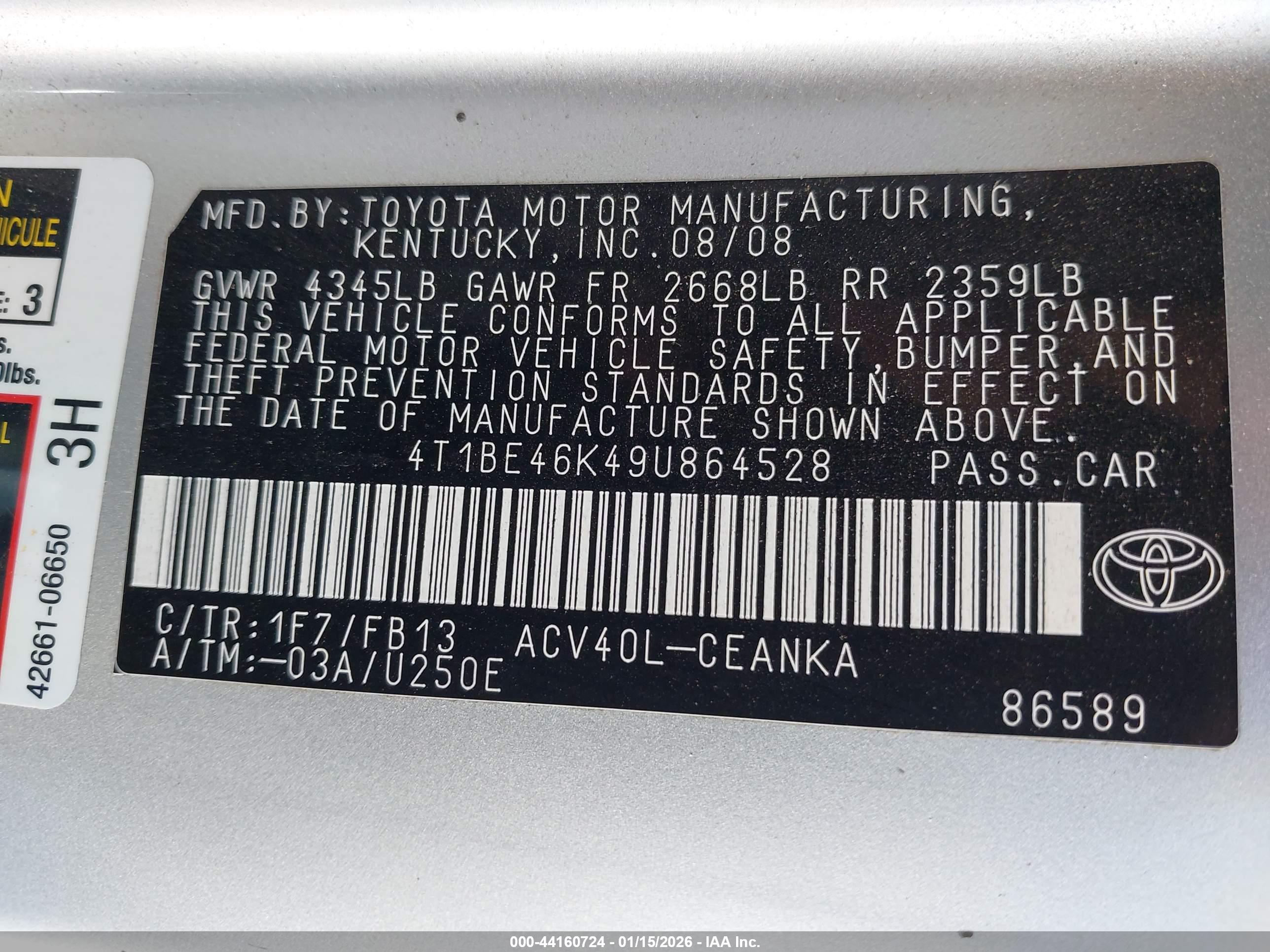 TOYOTA CAMRY image 9