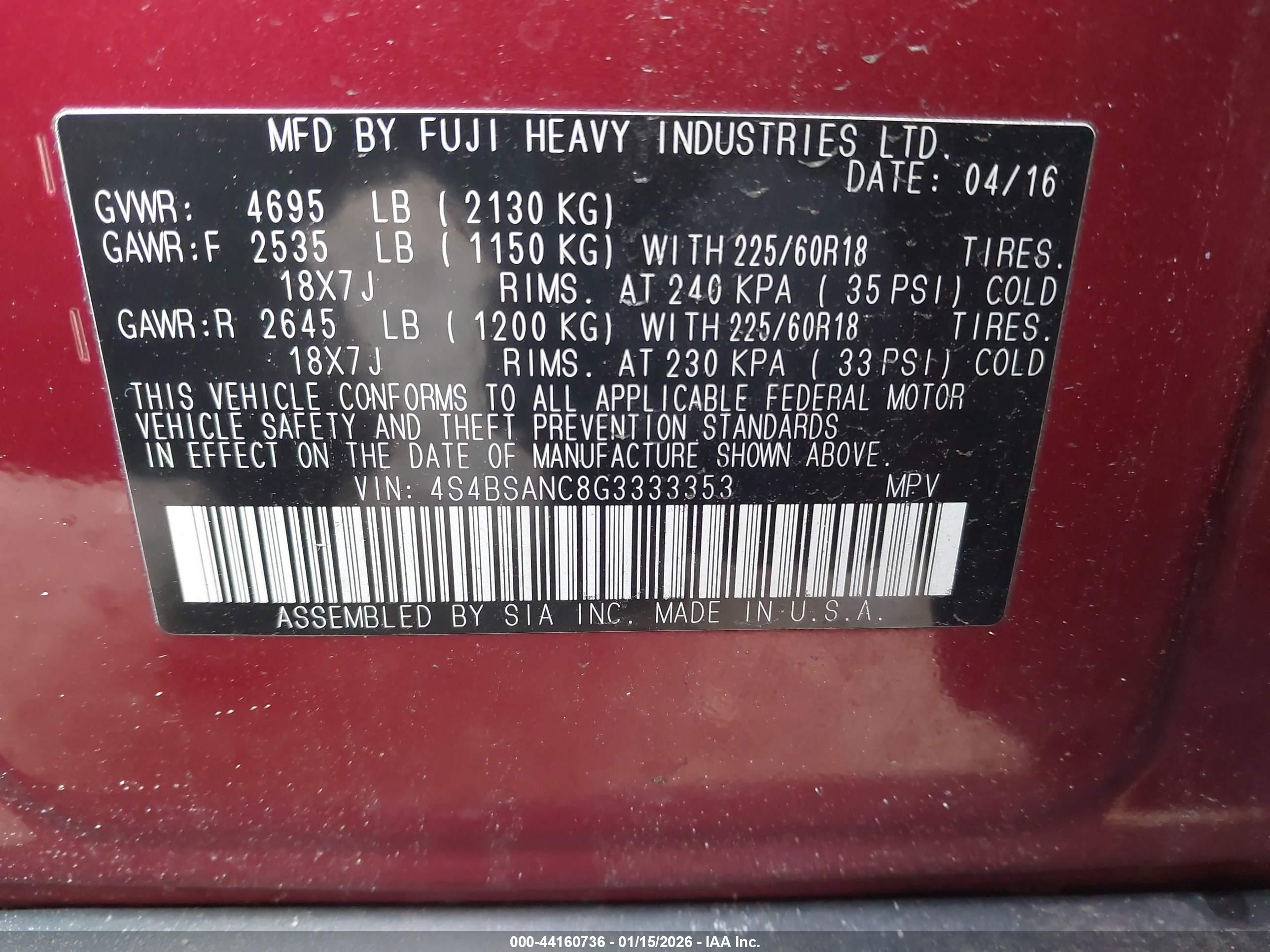 SUBARU OUTBACK image 9