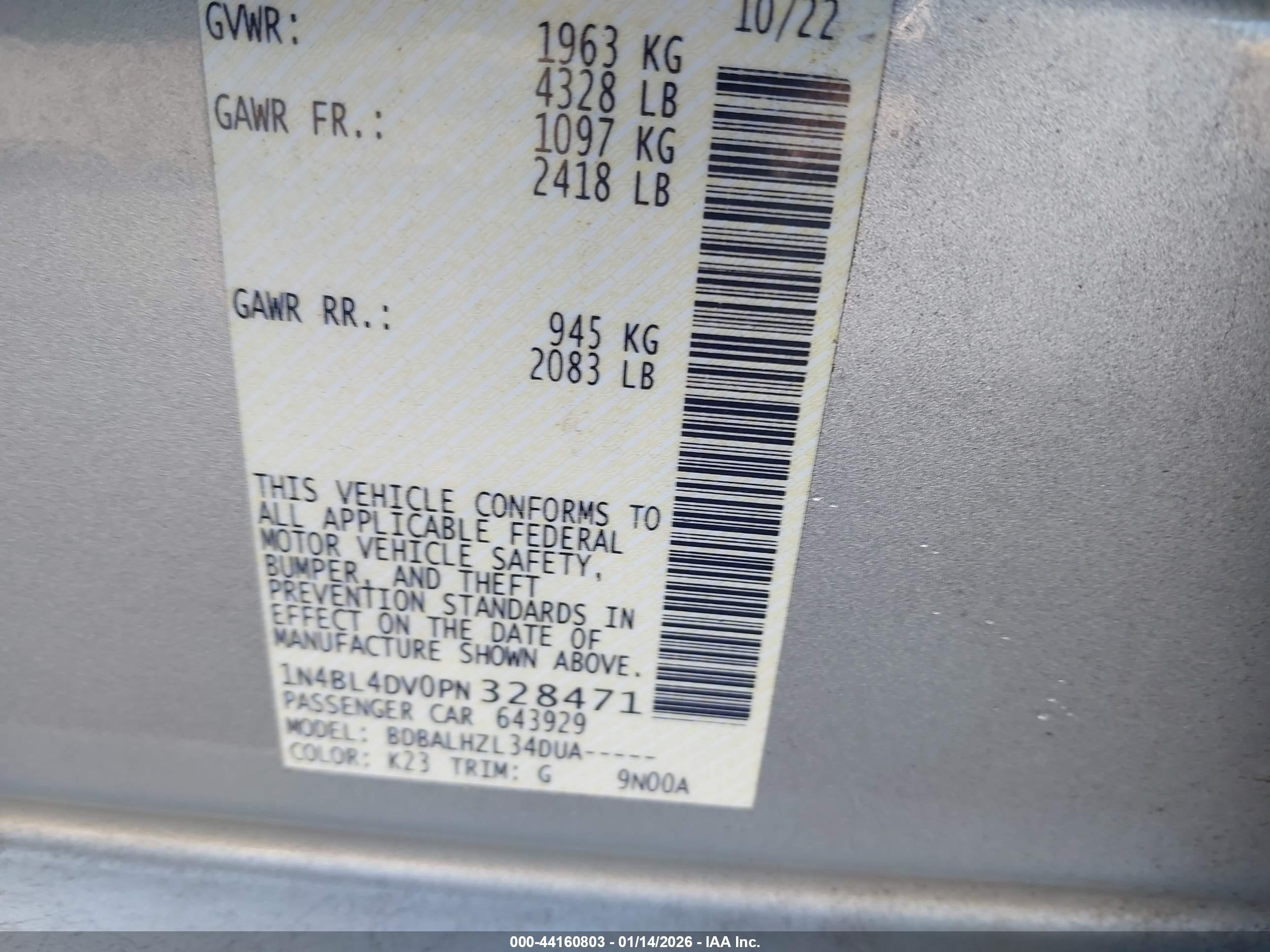 NISSAN ALTIMA image 9