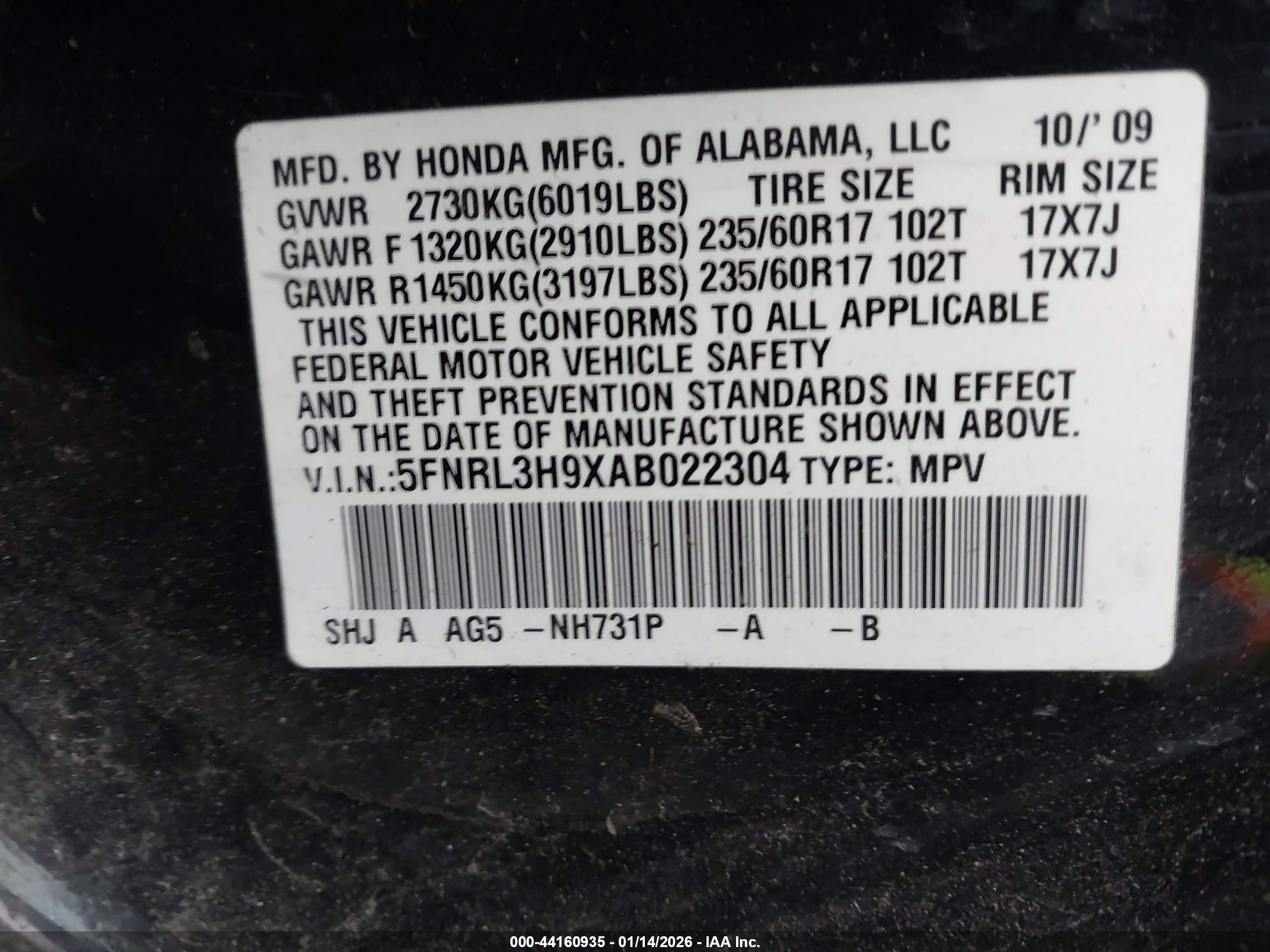 HONDA ODYSSEY image 9