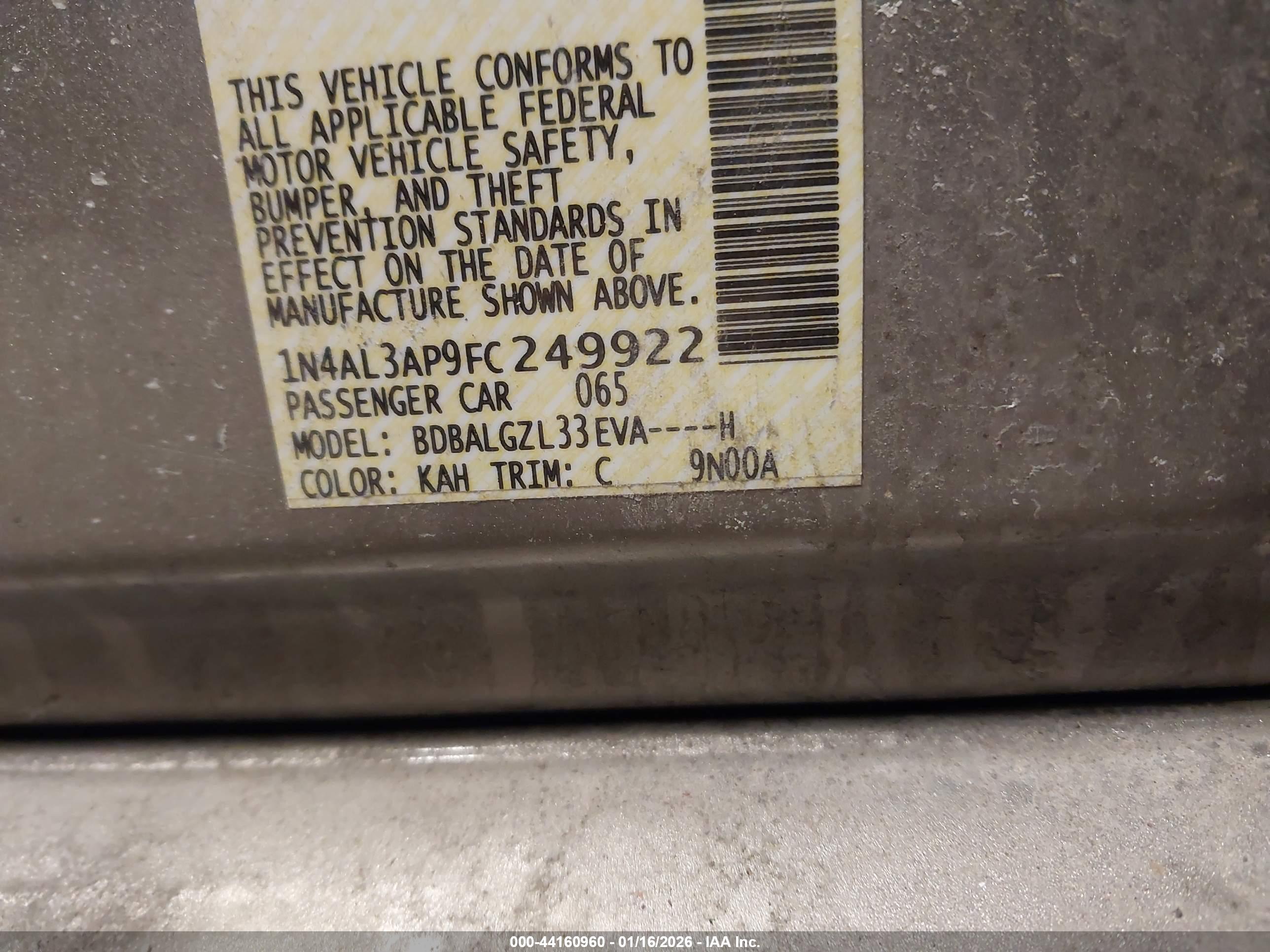NISSAN ALTIMA image 9