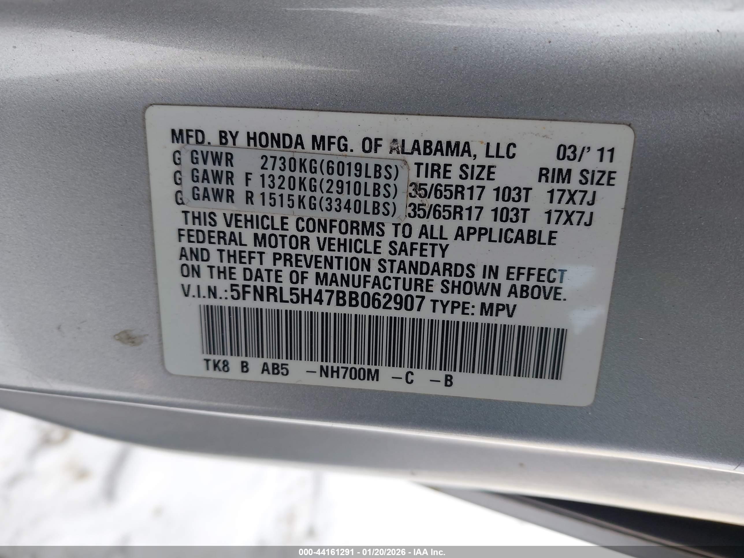 HONDA ODYSSEY image 9