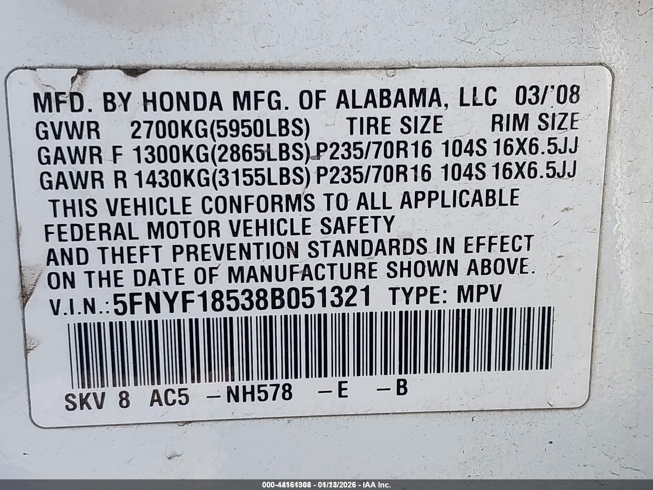HONDA PILOT image 9