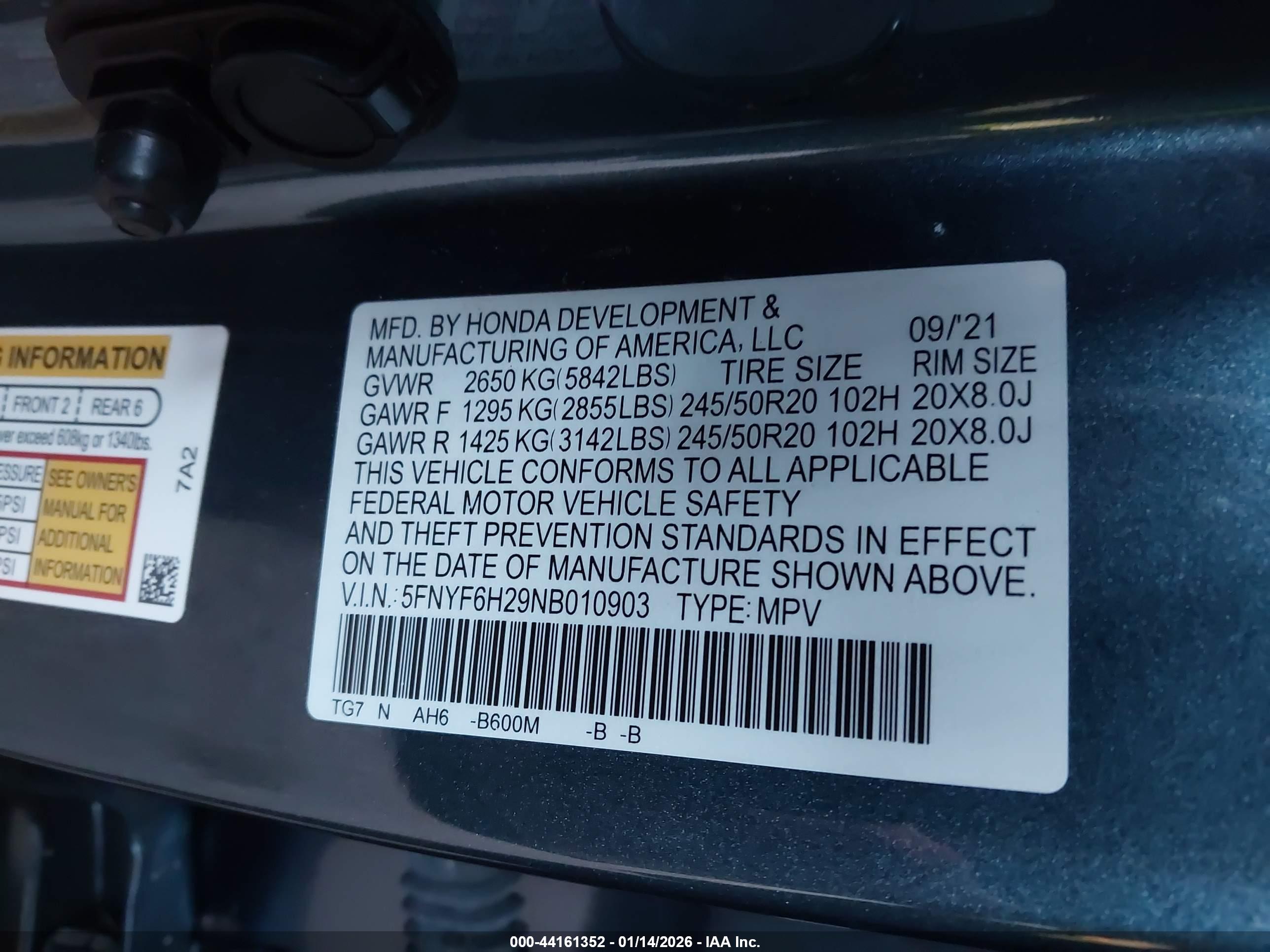 HONDA PILOT image 9