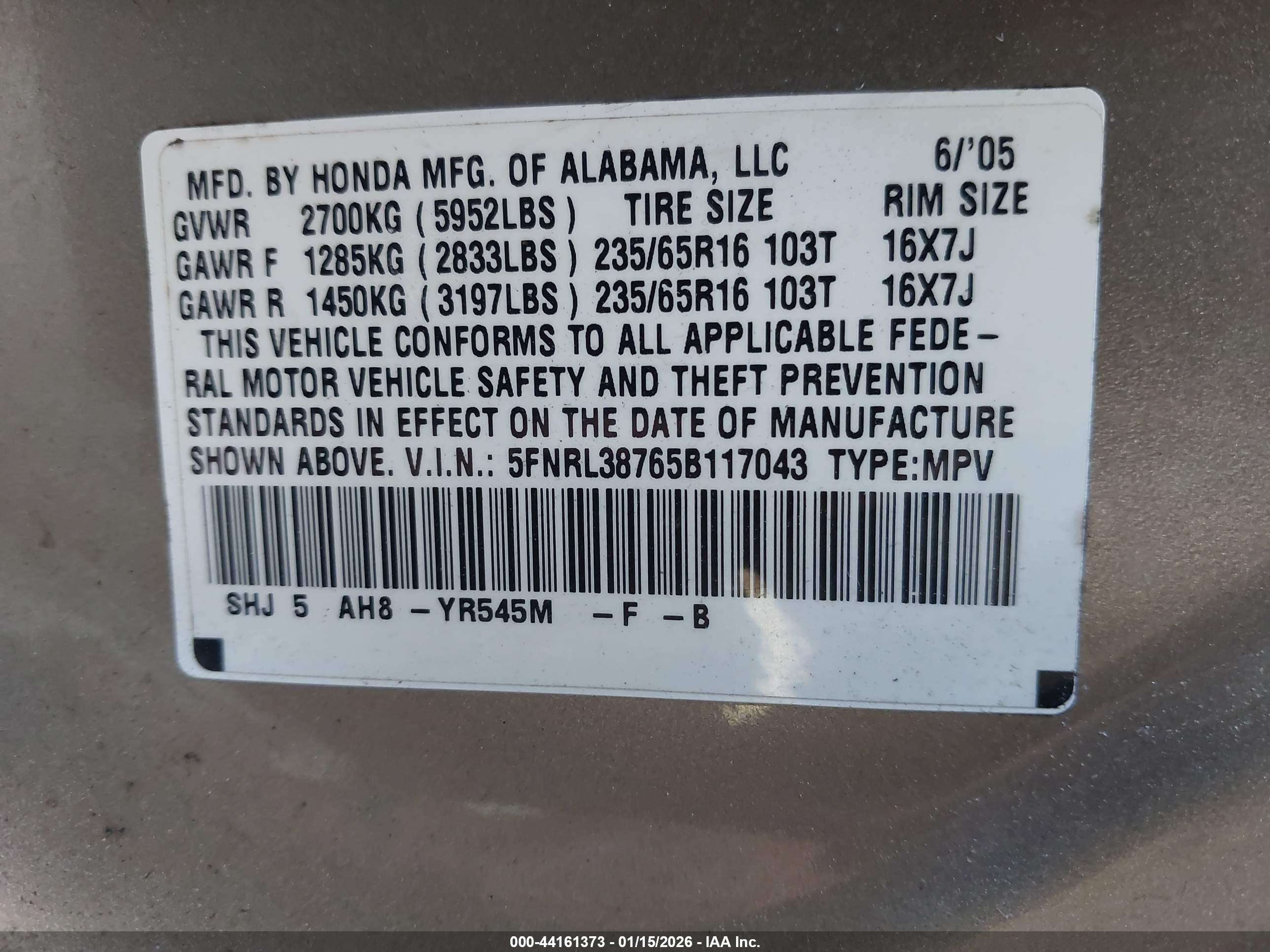 HONDA ODYSSEY image 9
