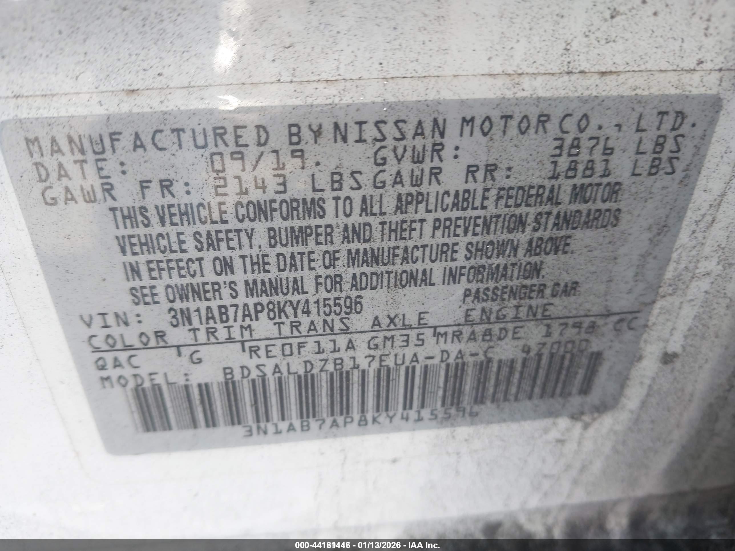 NISSAN SENTRA image 9