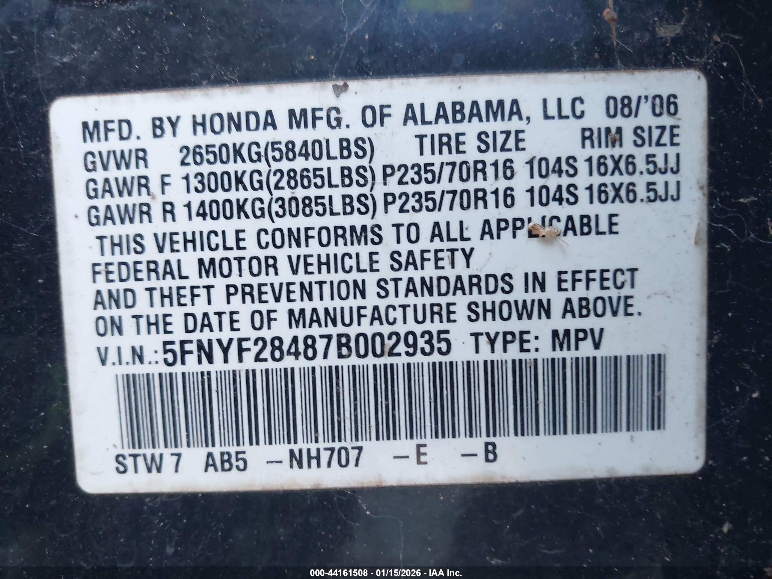 HONDA PILOT image 9