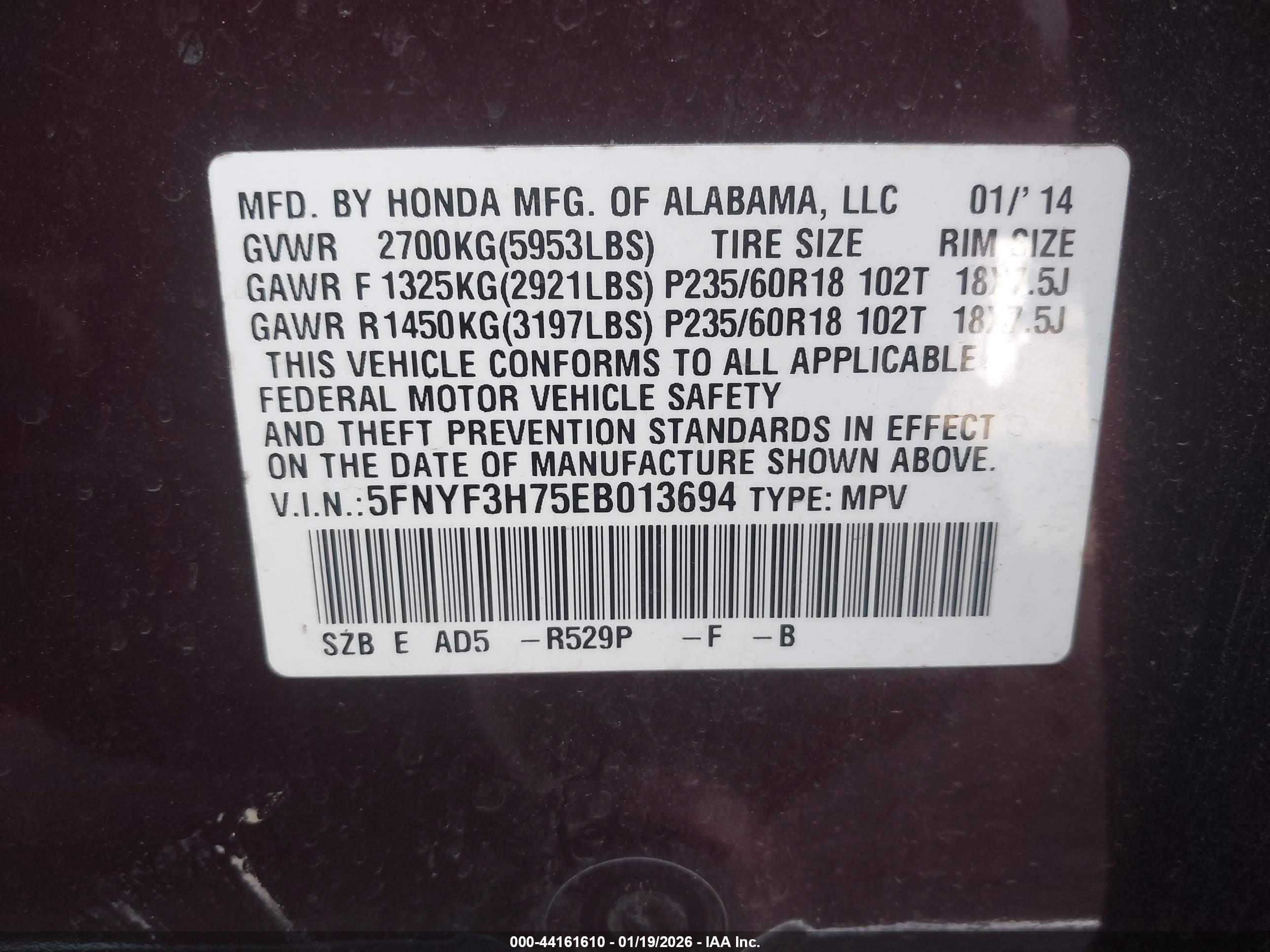 HONDA PILOT image 9
