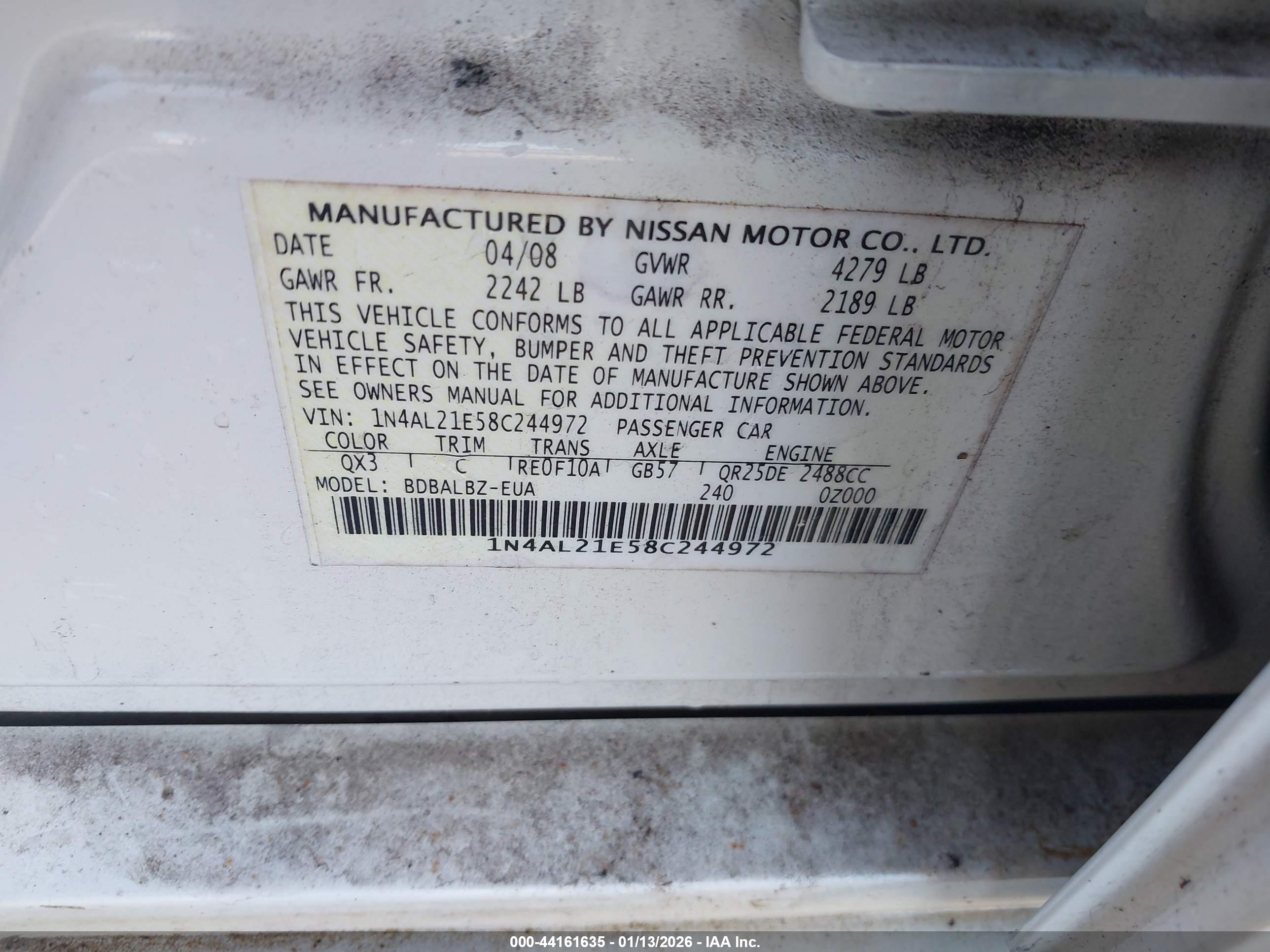 NISSAN ALTIMA image 9
