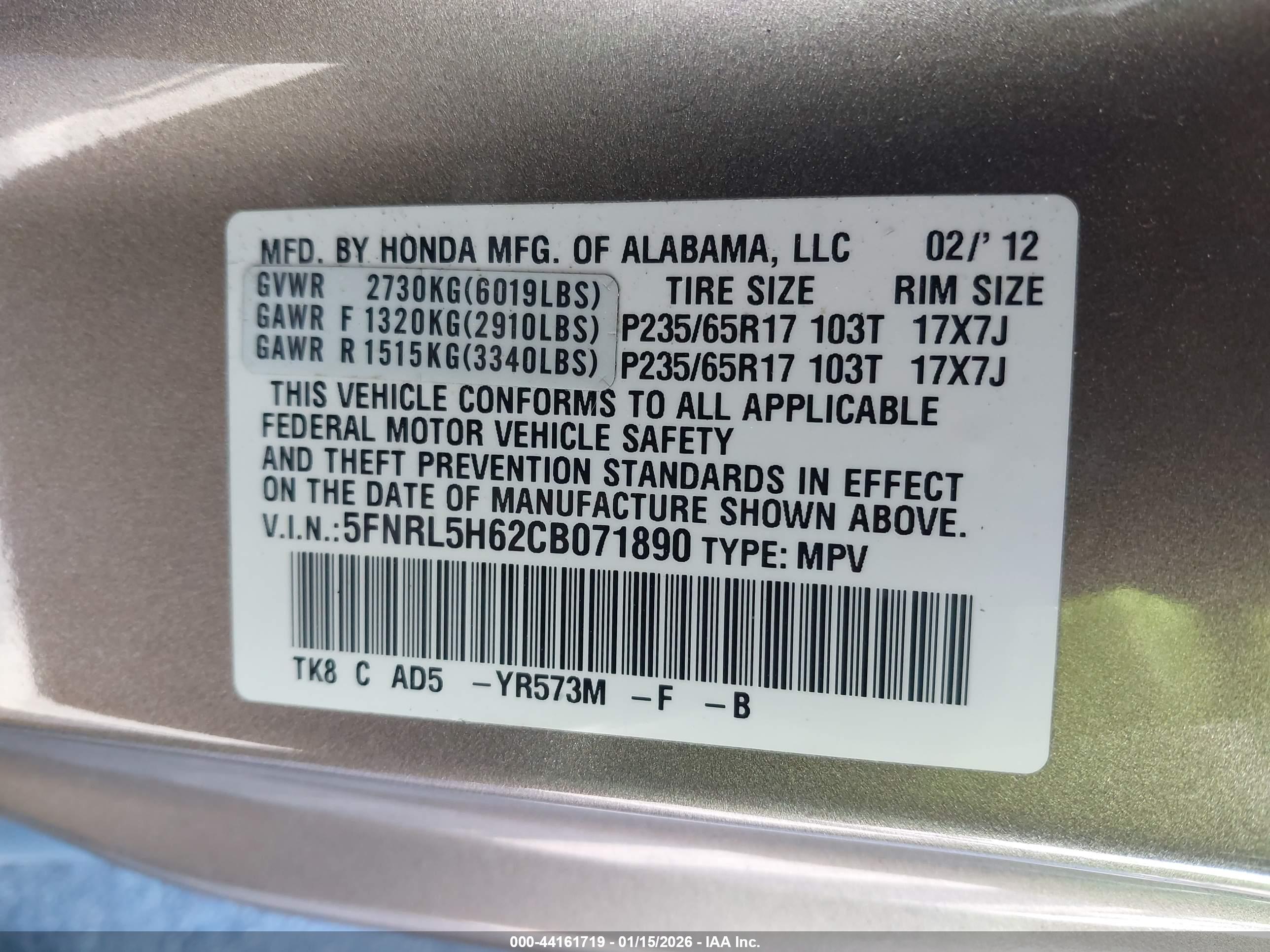 HONDA ODYSSEY image 9