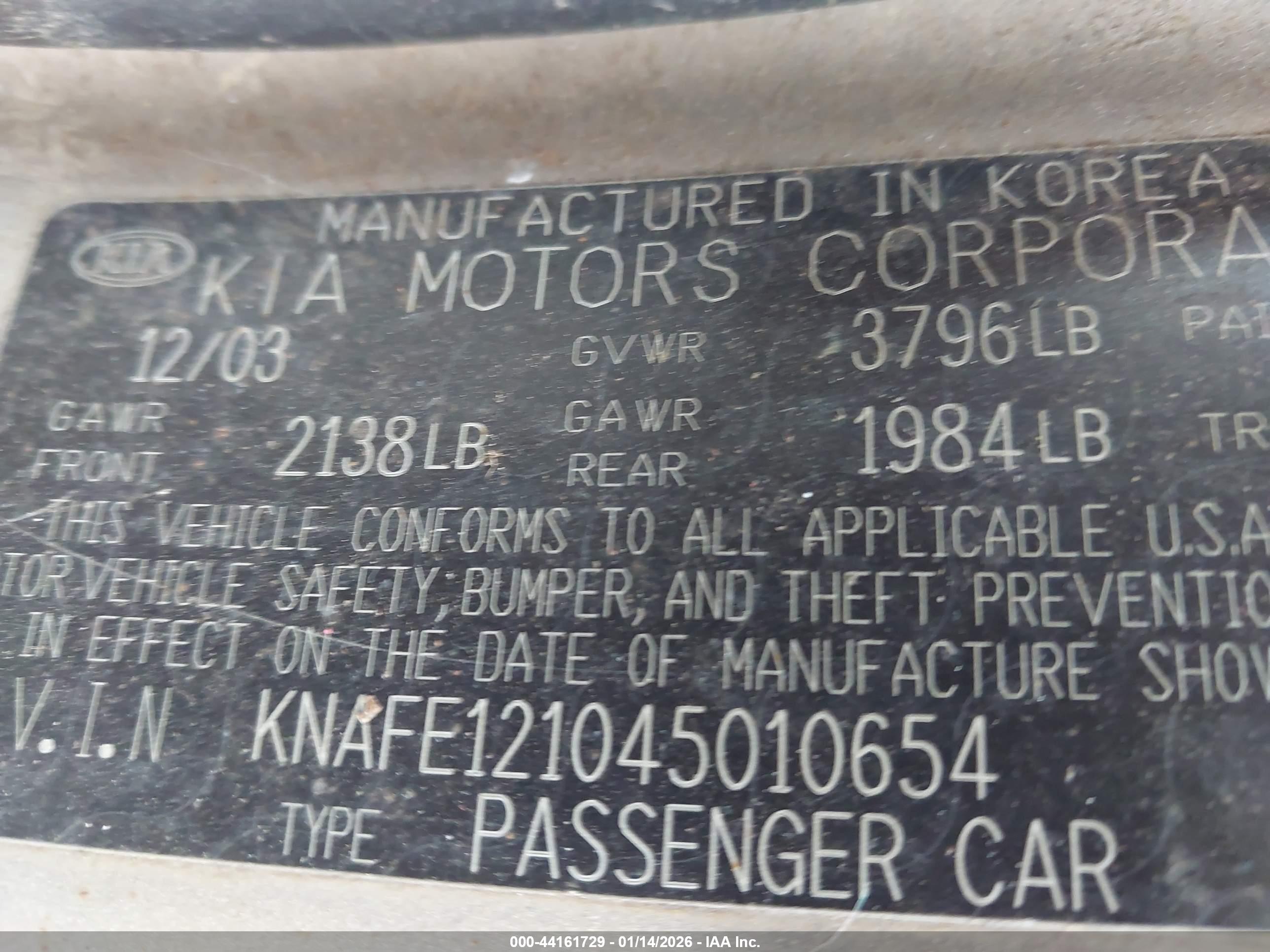KIA SPECTRA image 9