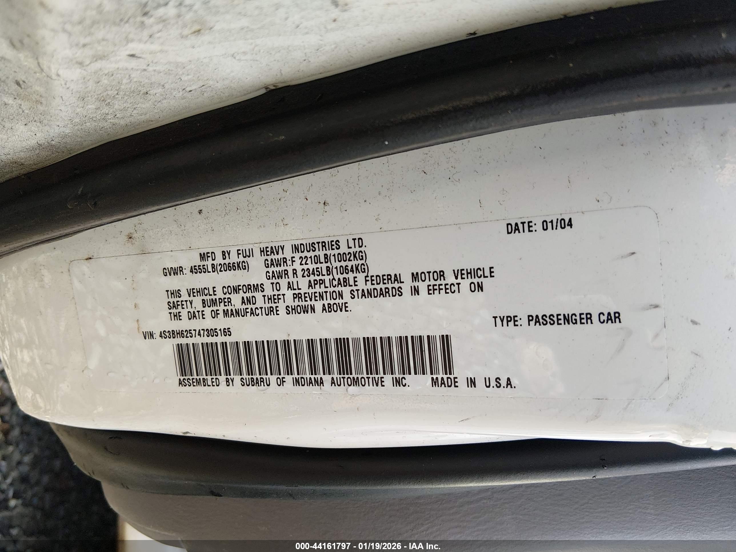 SUBARU LEGACY image 9