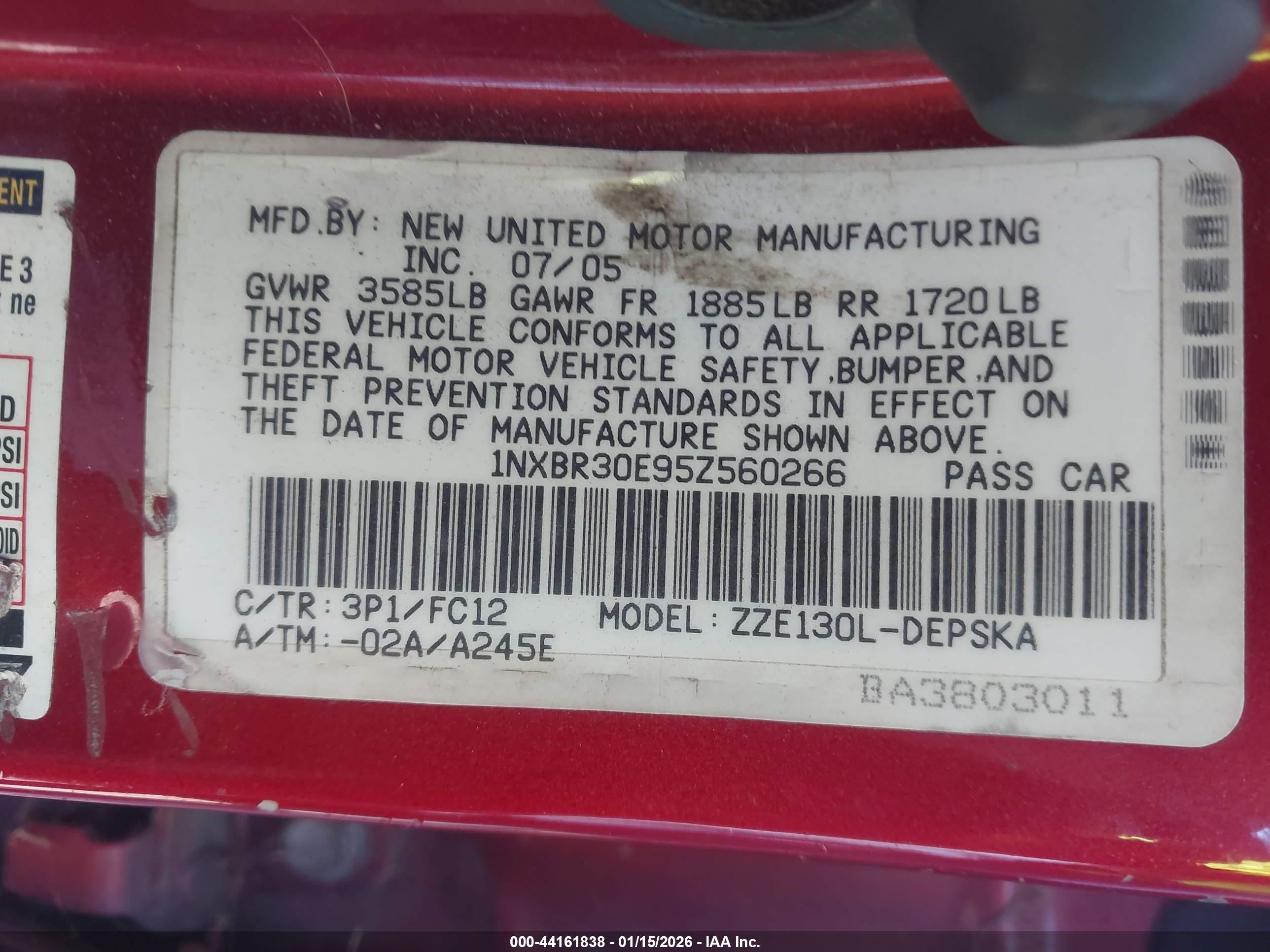 TOYOTA COROLLA image 9