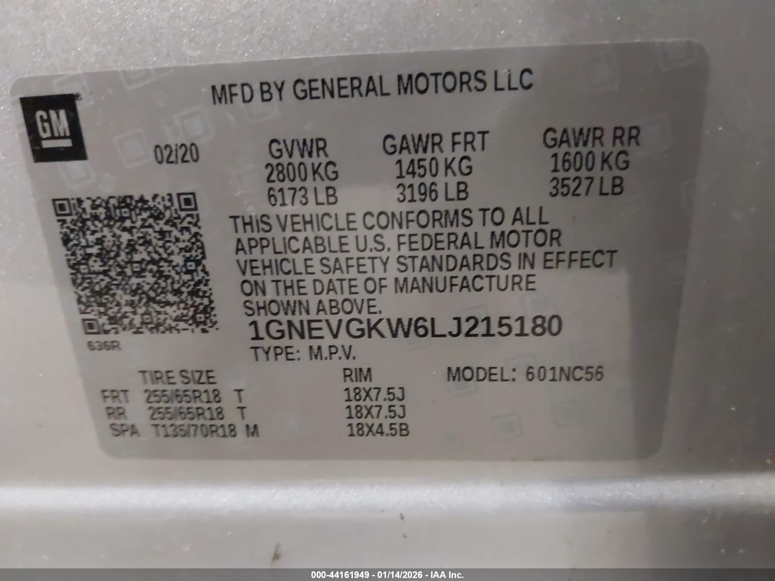 CHEVROLET TRAVERSE image 9