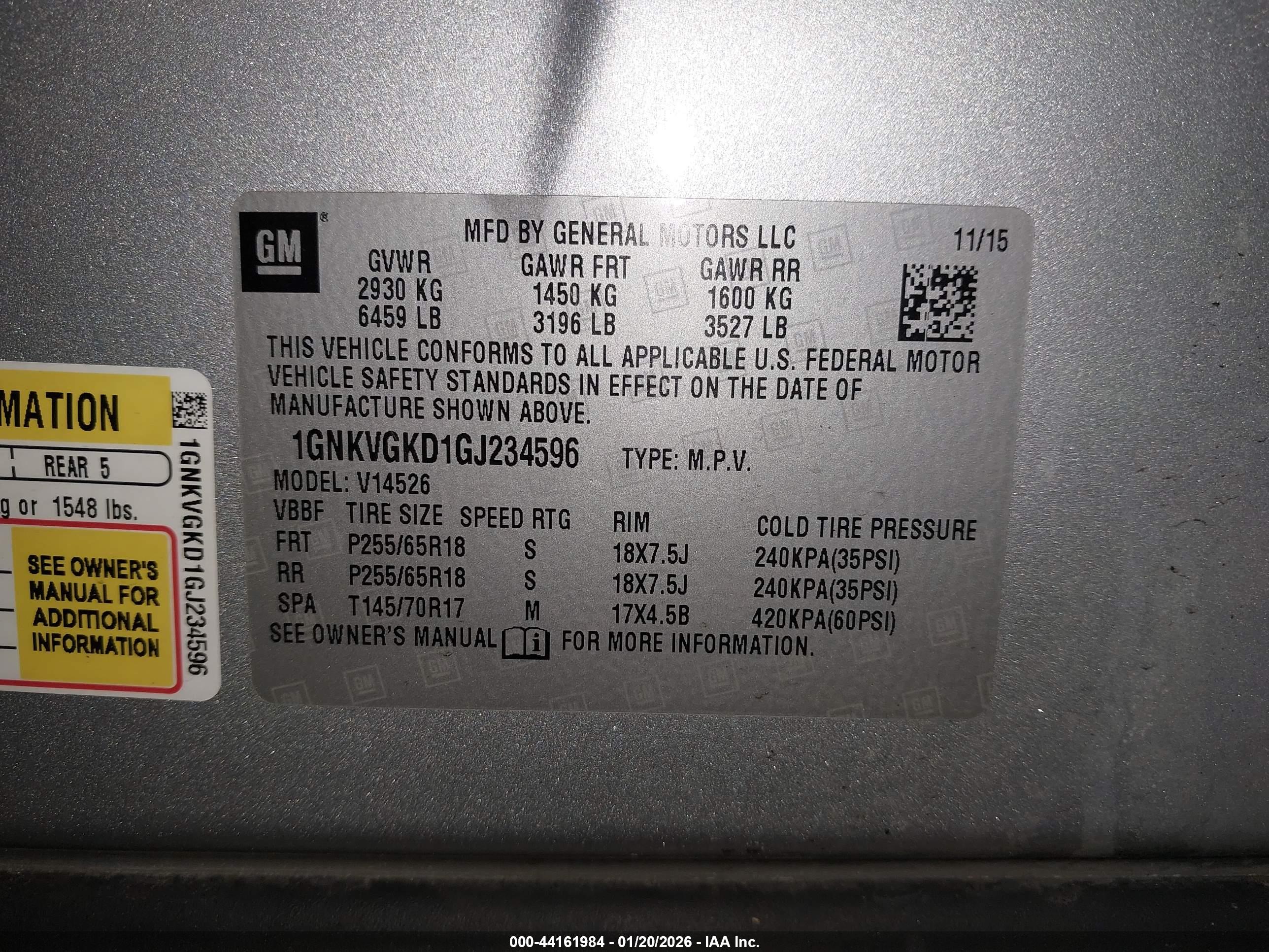 CHEVROLET TRAVERSE image 9