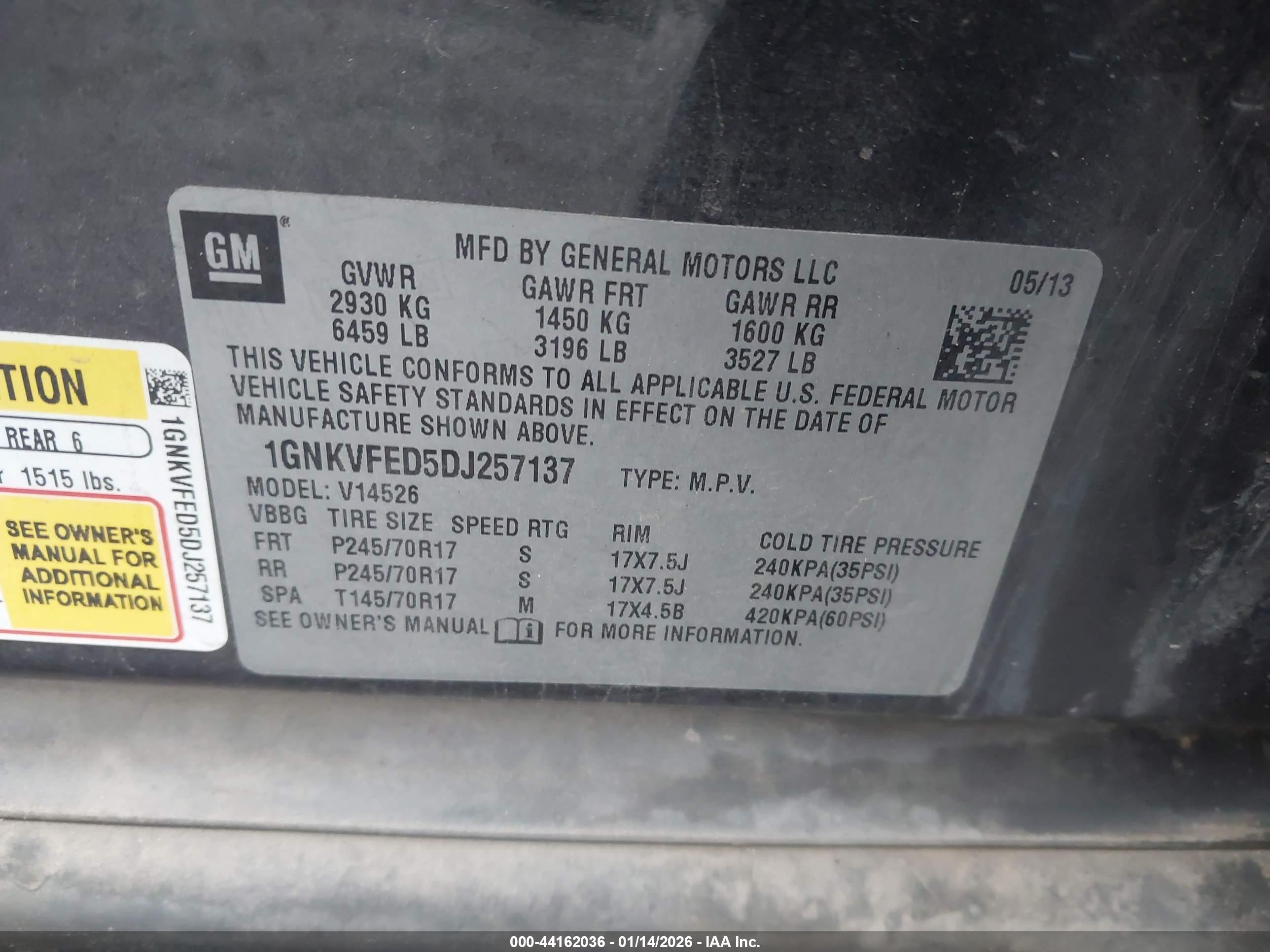 CHEVROLET TRAVERSE image 9